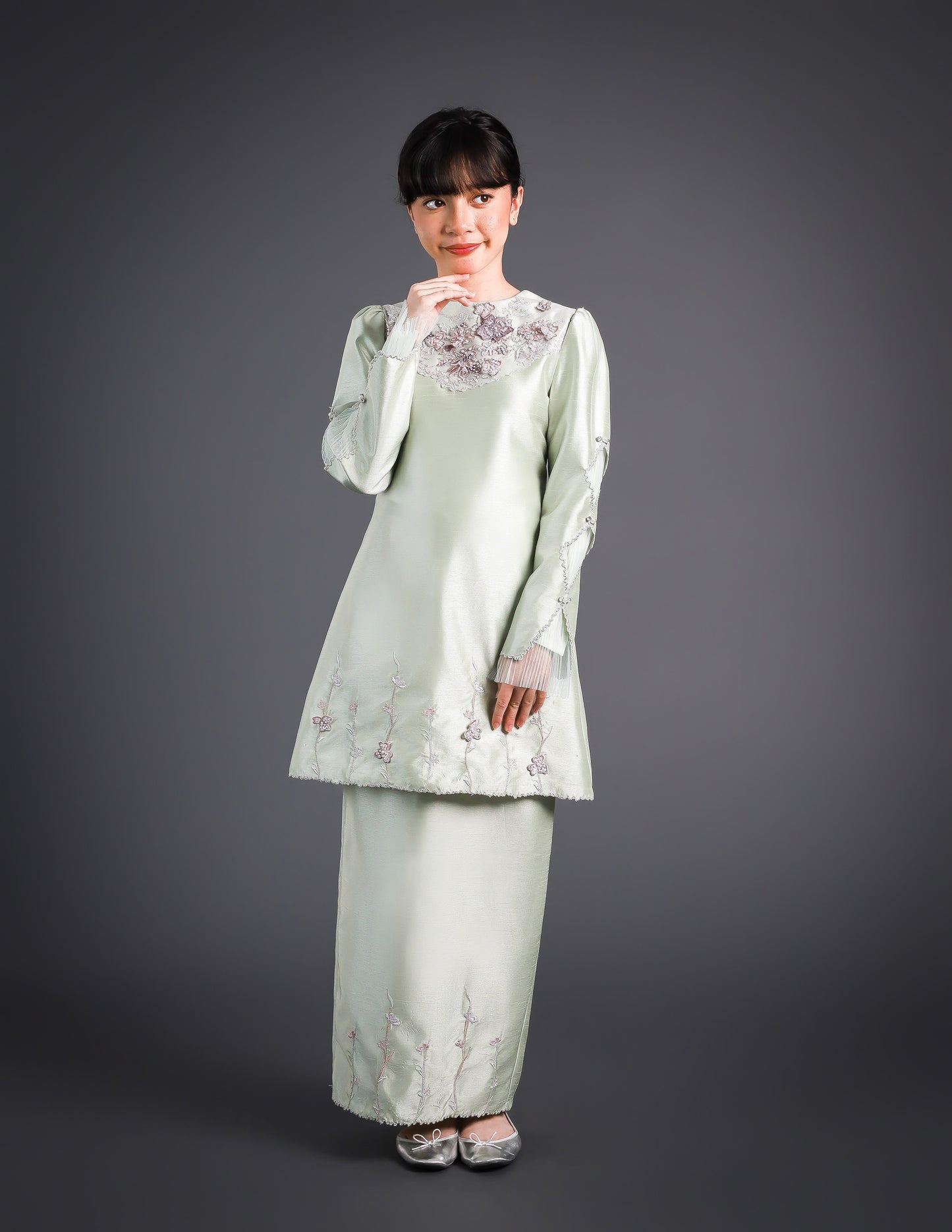 IRDINA KURUNG KIDS (GREEN TEA)