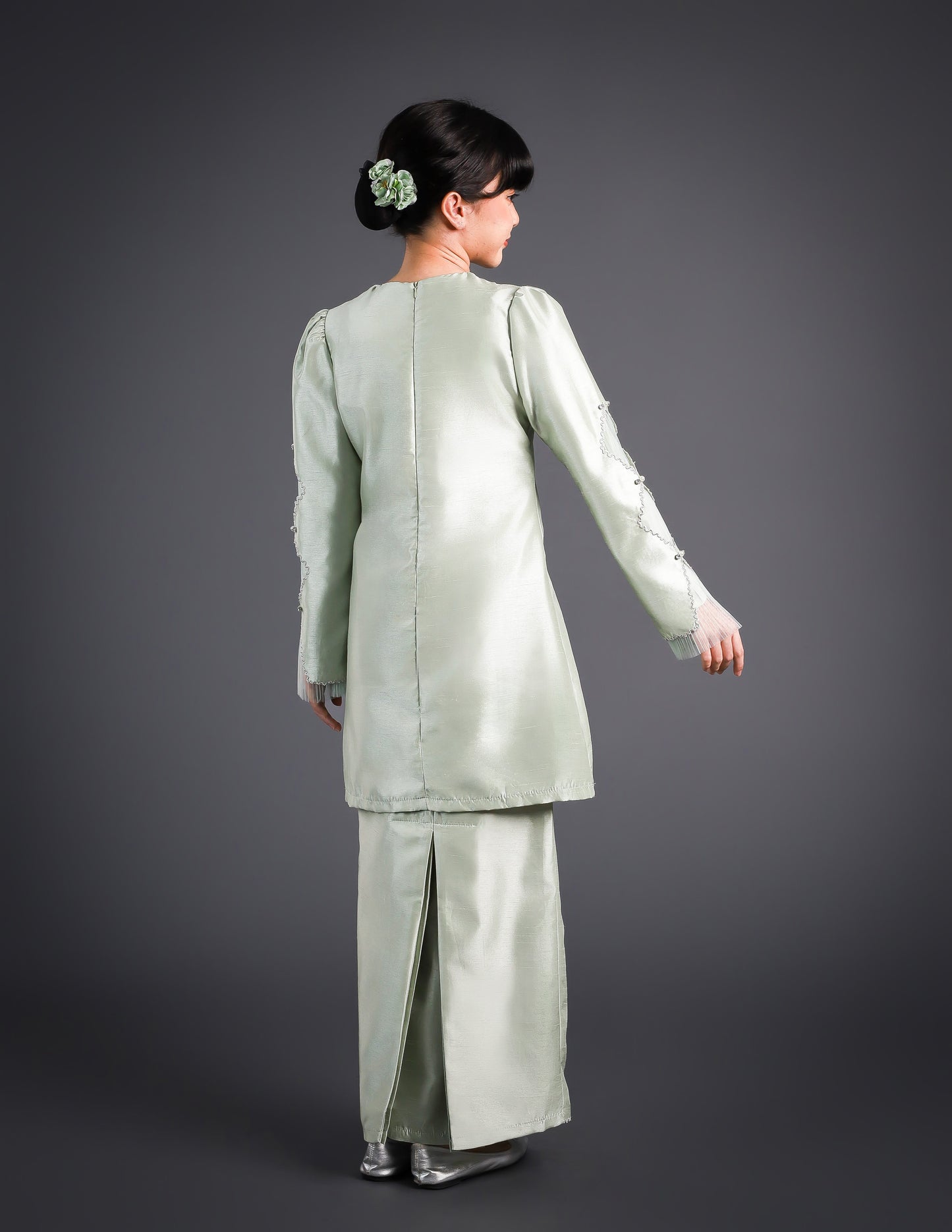 IRDINA KURUNG KIDS (GREEN TEA)