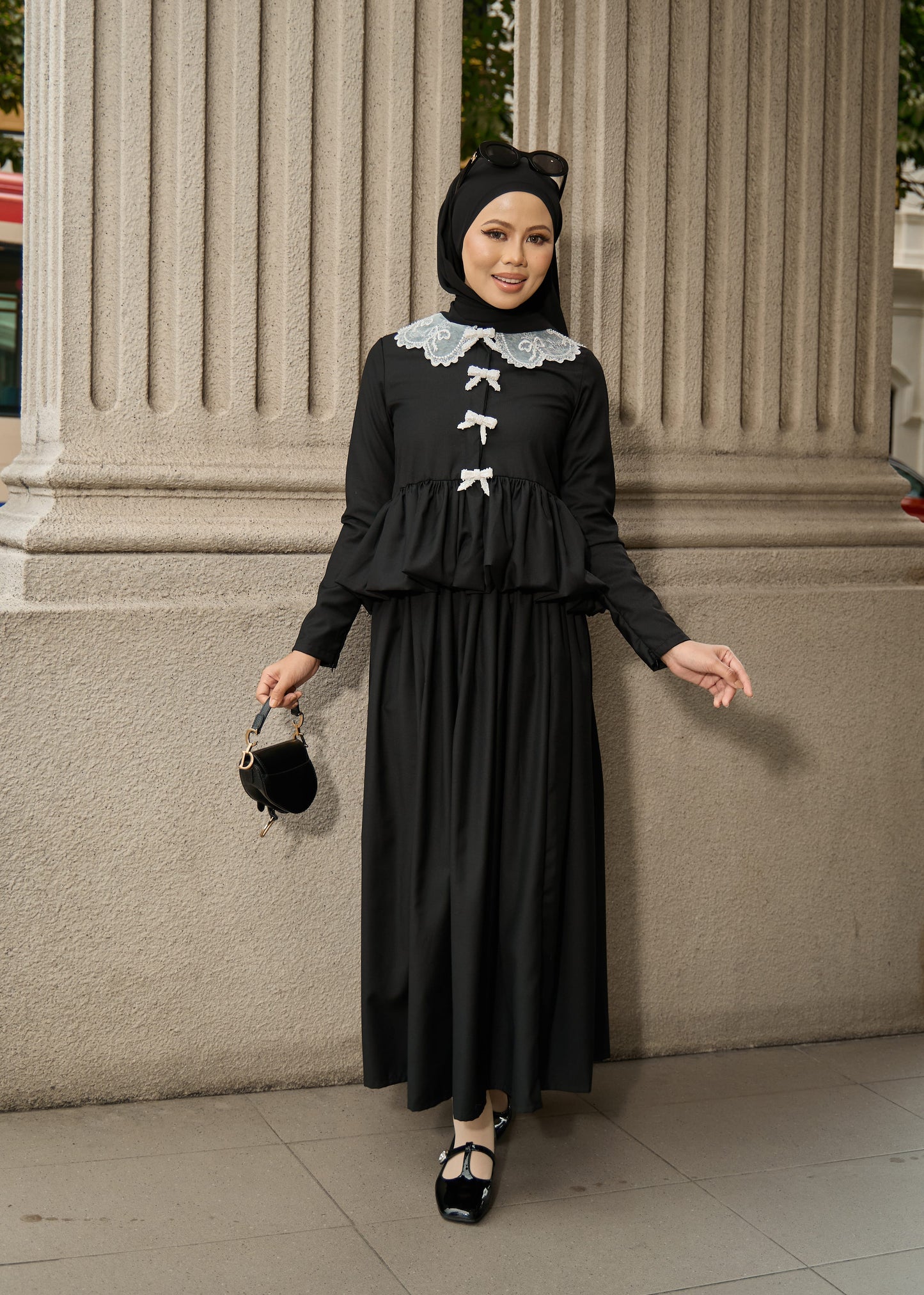 JAYLEEN BABYDOLL DRESS (BLACK)