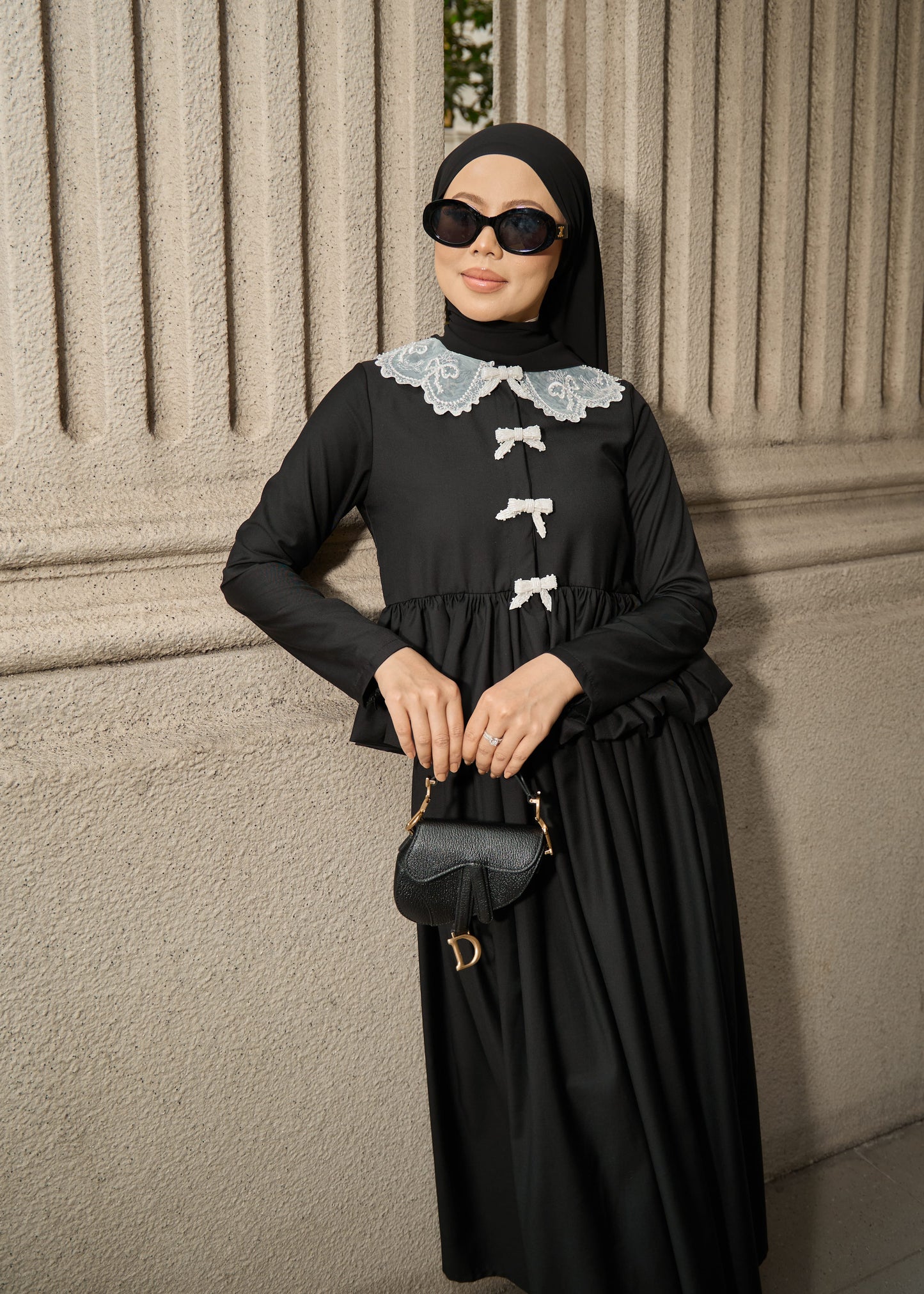 JAYLEEN BABYDOLL DRESS (BLACK)