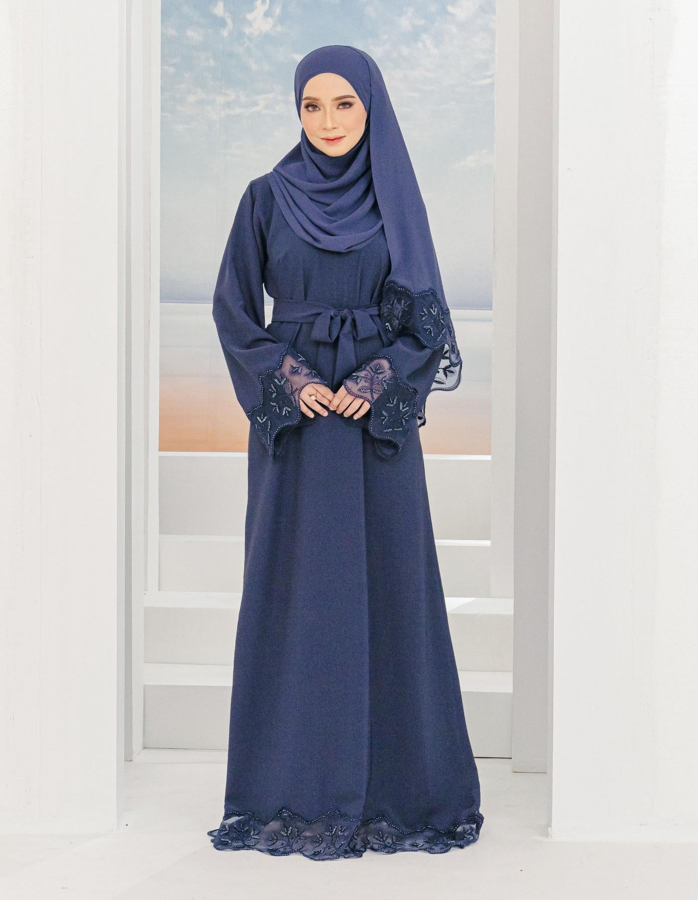 KAIRINA ABAYA (NAVY BLUE)