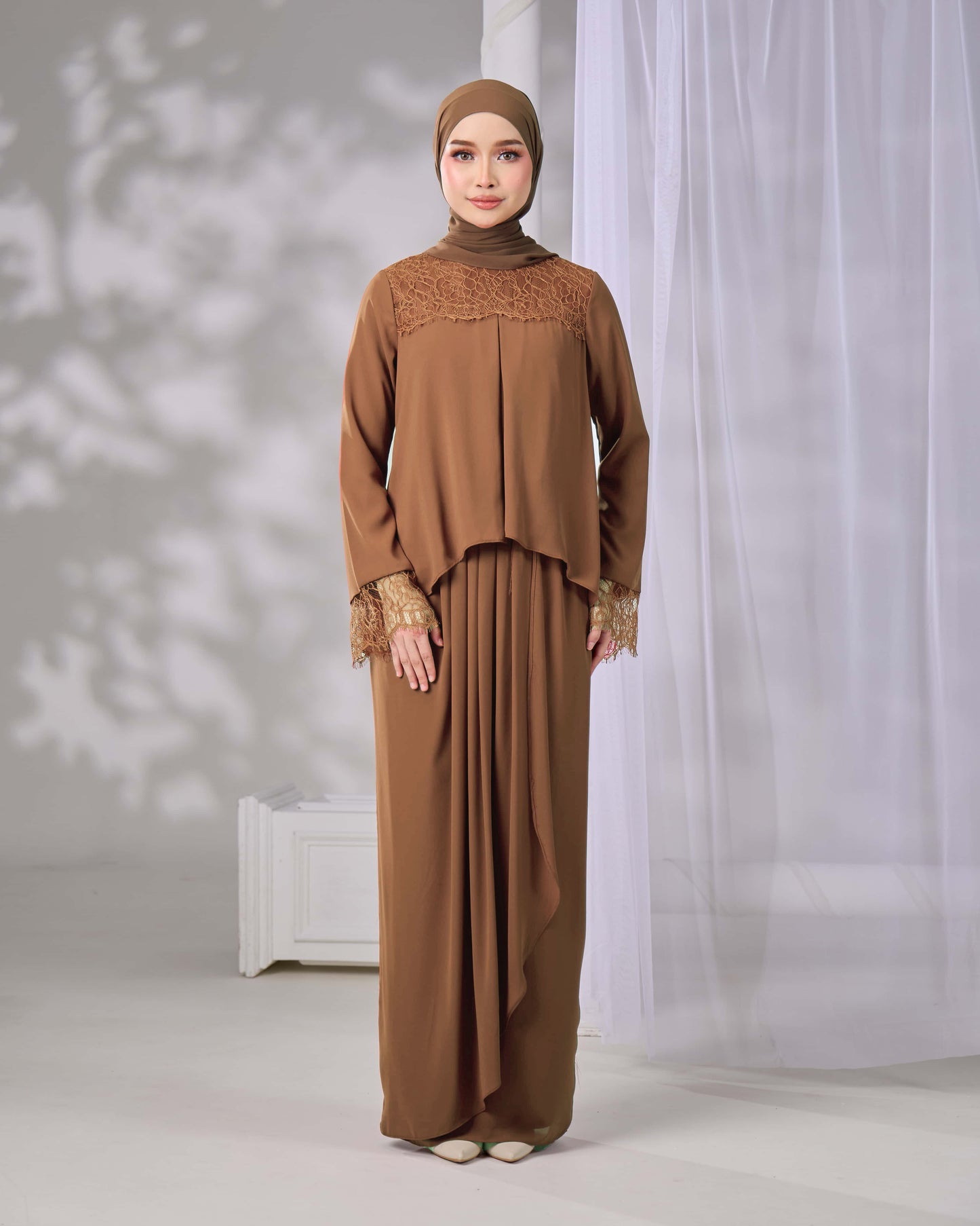ELVARA MINI KURUNG (KHAKI)
