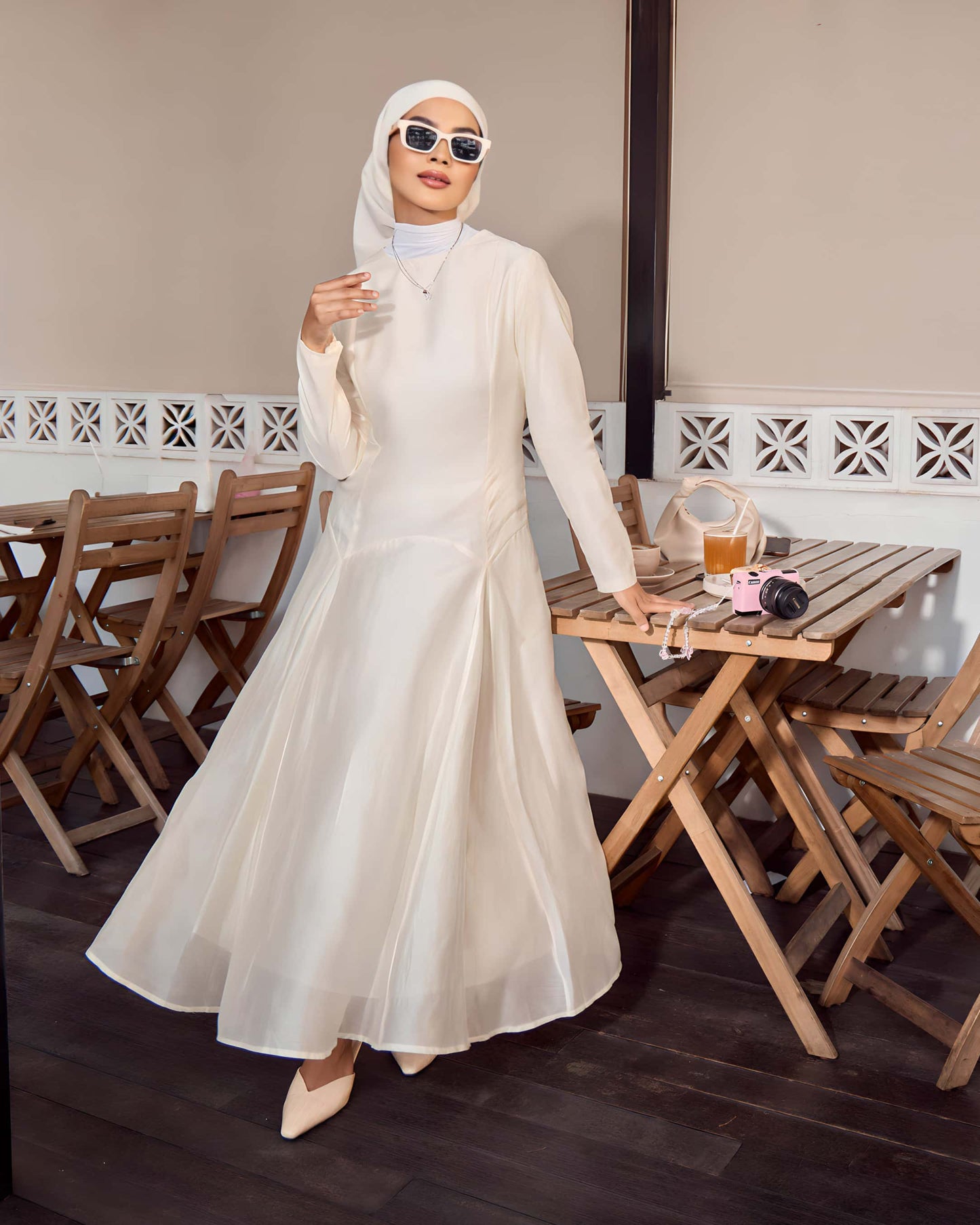 MARINA MIDI DRESS (CREAM)