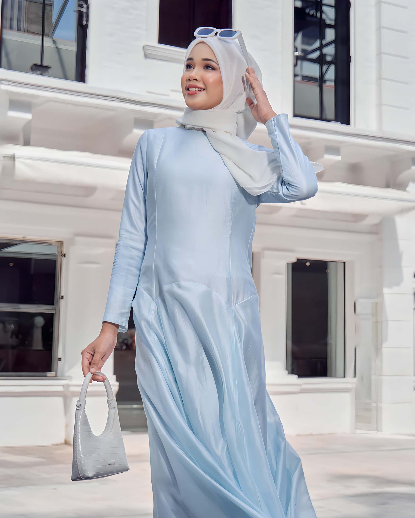 MINOR DEFECT MARINA MIDI DRESS (LIGHT BLUE)