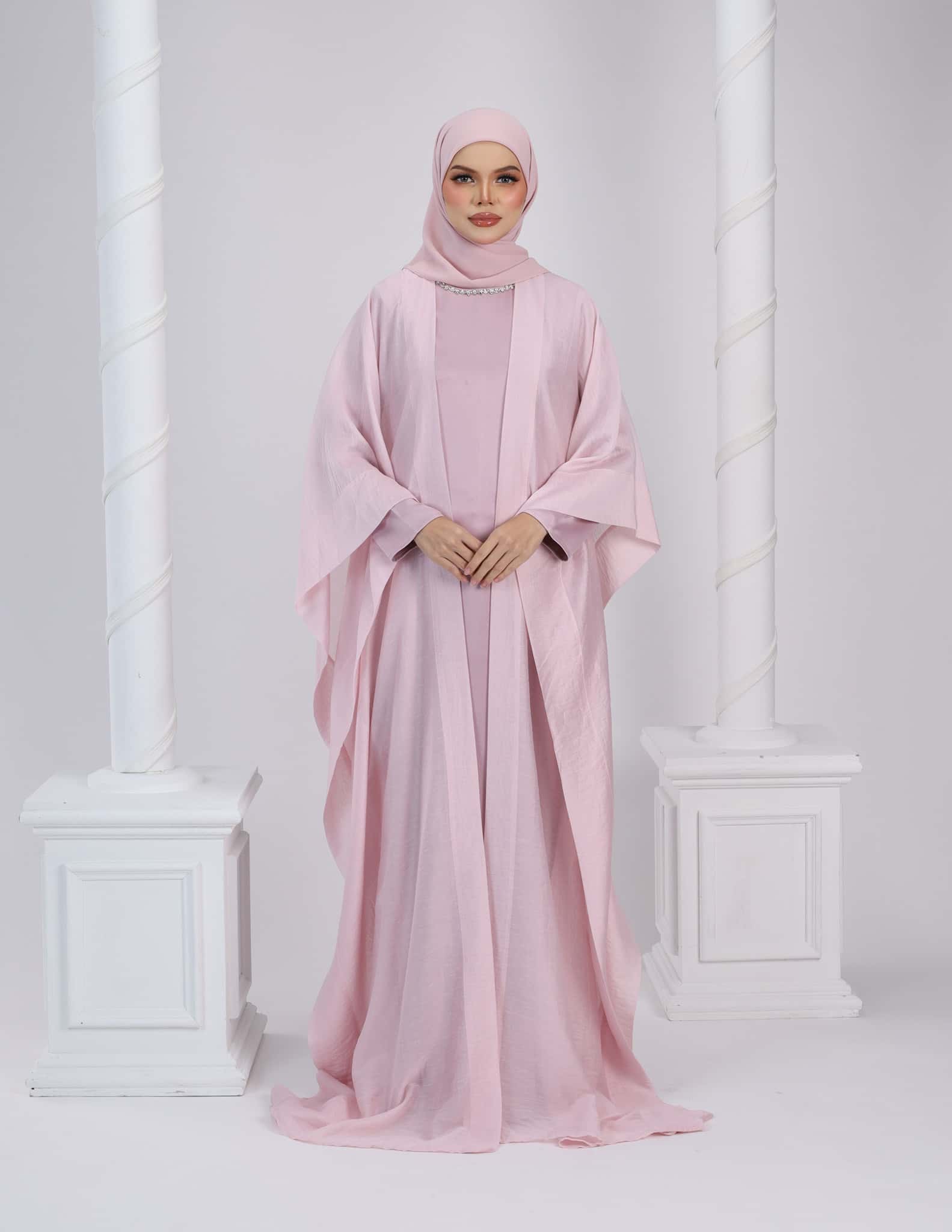 abaya dress pink Abaya pink Dress Jilbab Muslim Clothes Maxi Dress Khftan Pink Islamic Dress