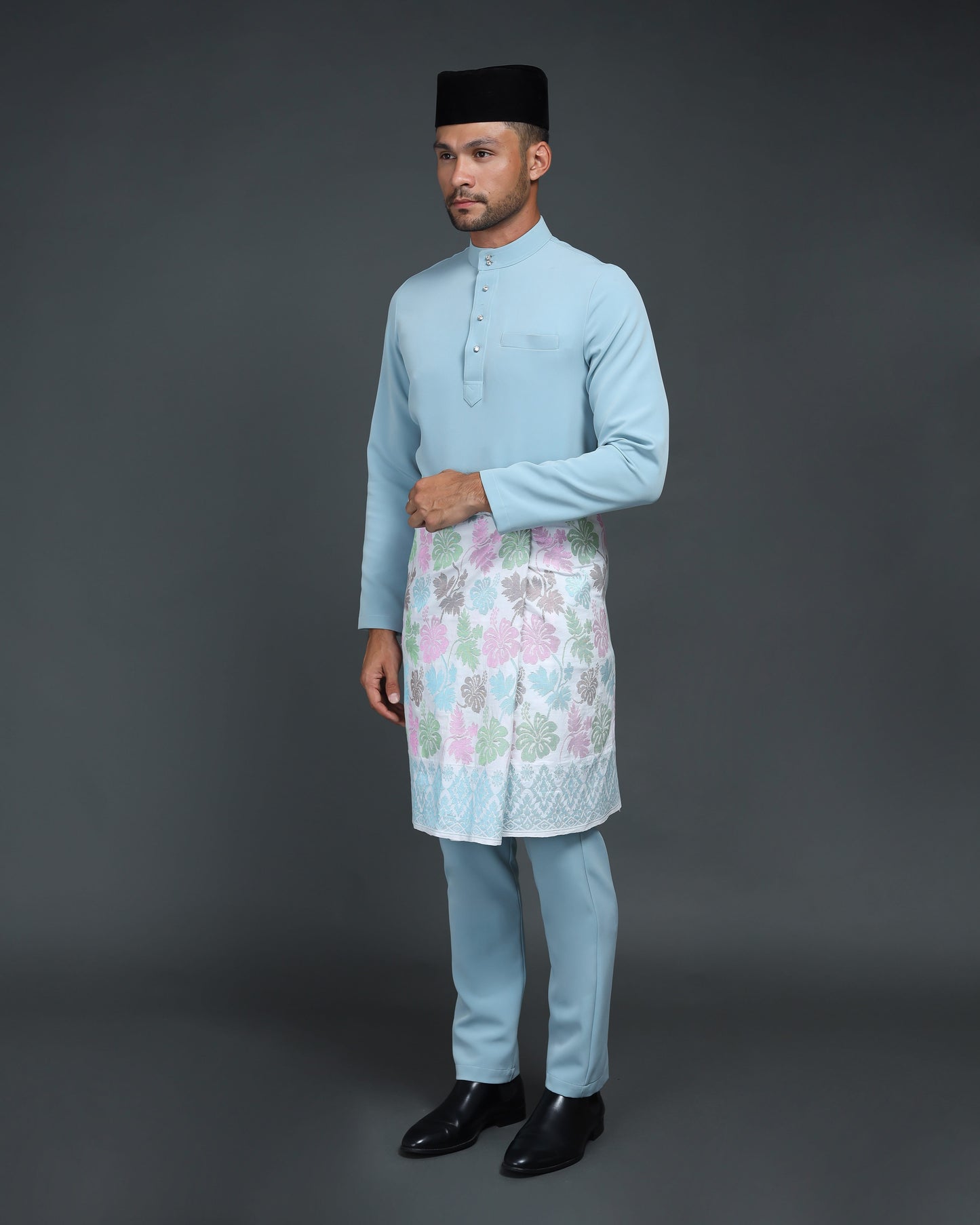 QAISER BAJU MELAYU (MISTY BLUE)
