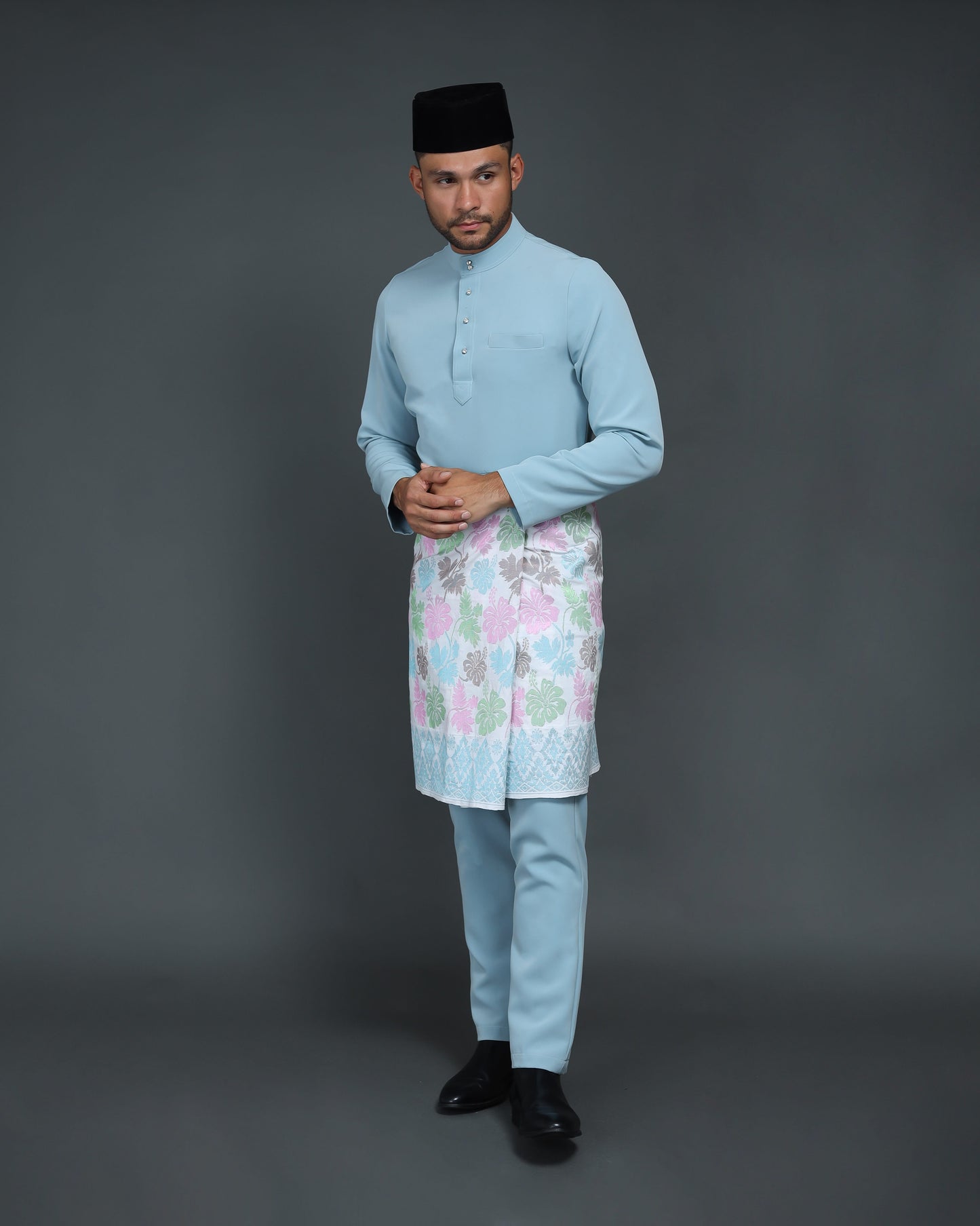 QAISER BAJU MELAYU (MISTY BLUE)