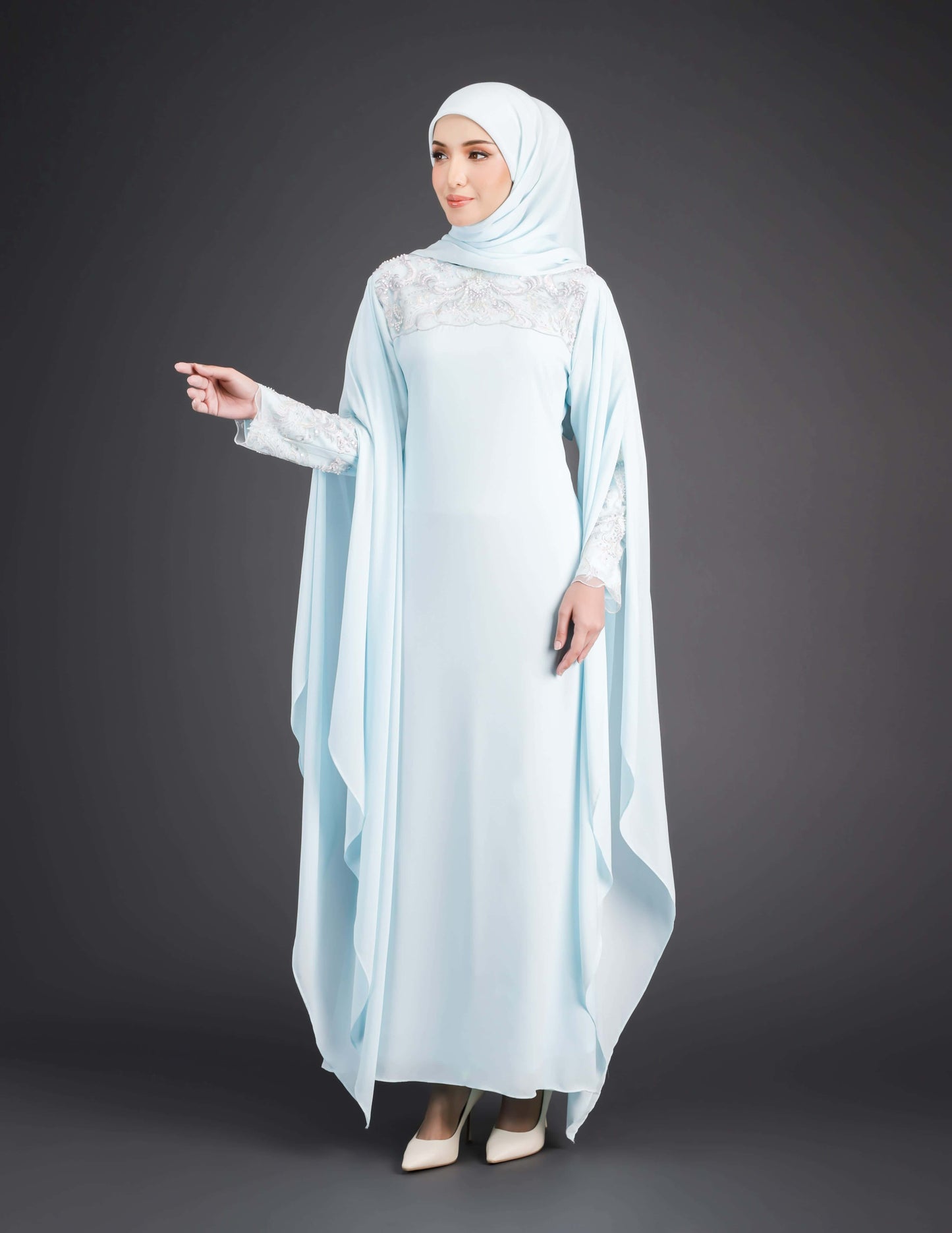 REGINA DRESS (AQUA BLUE)