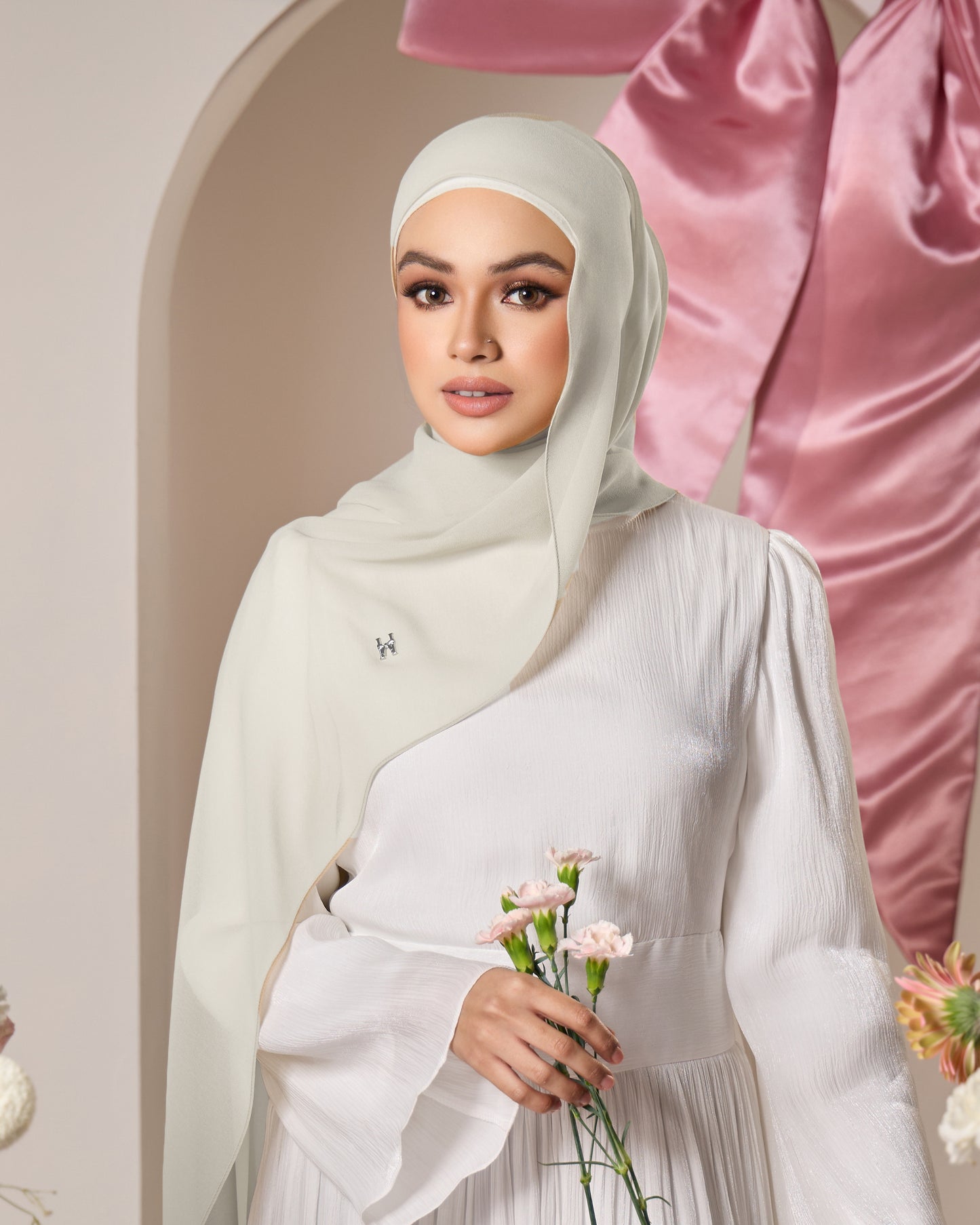 HANA CHIFFON SHAWL (CAMEL)