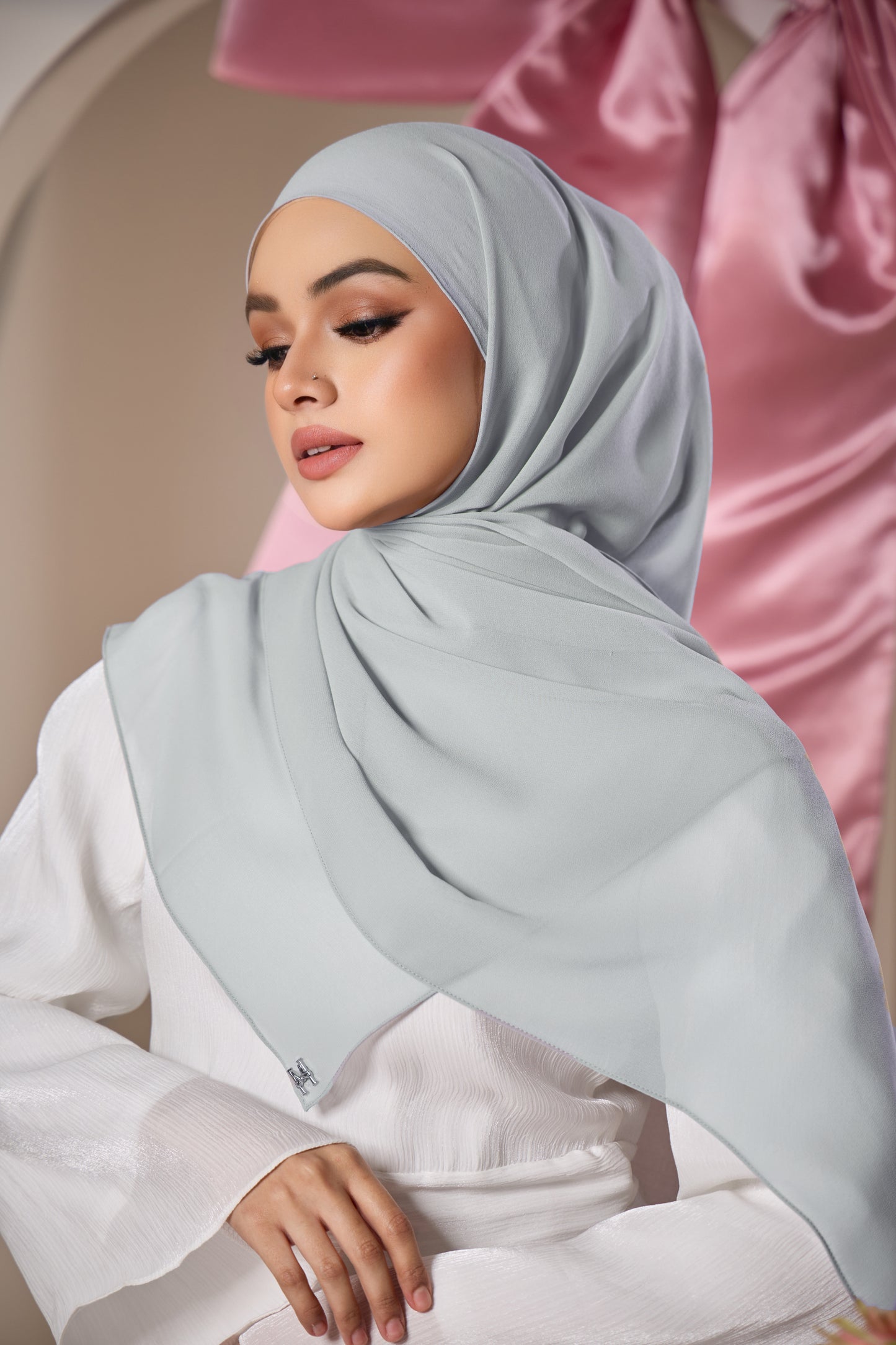 HANA CHIFFON SHAWL (METALLIC)