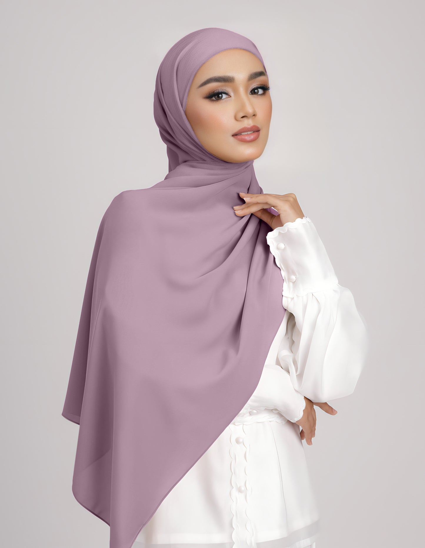 SAERA SHAWL TIEBACK (DUSTY MAUVE)