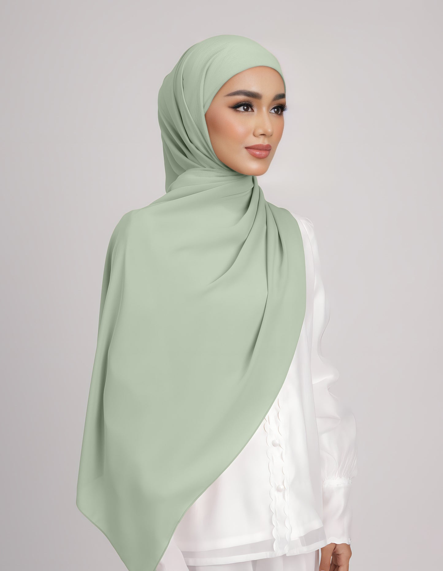 SAERA SHAWL TIEBACK (GREEN TEA)