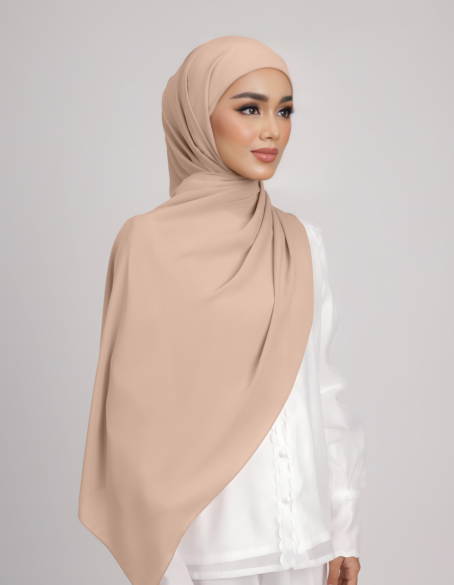 SAERA SHAWL TIEBACK (LIGHT BROWN)