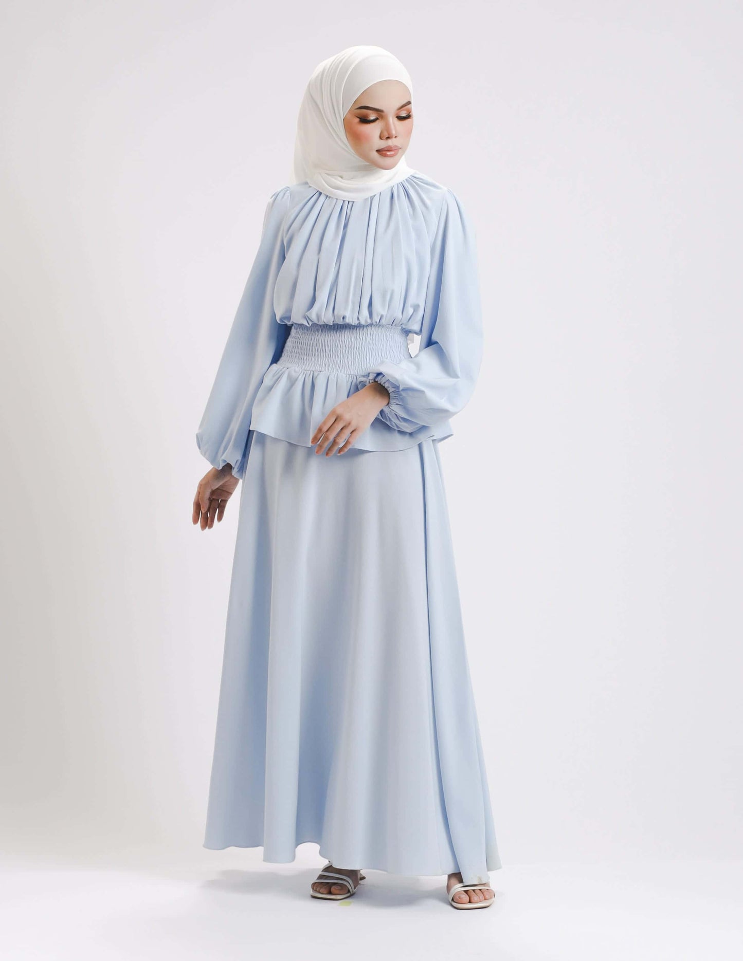 SIERRA DRESS - LONG (BABY BLUE)