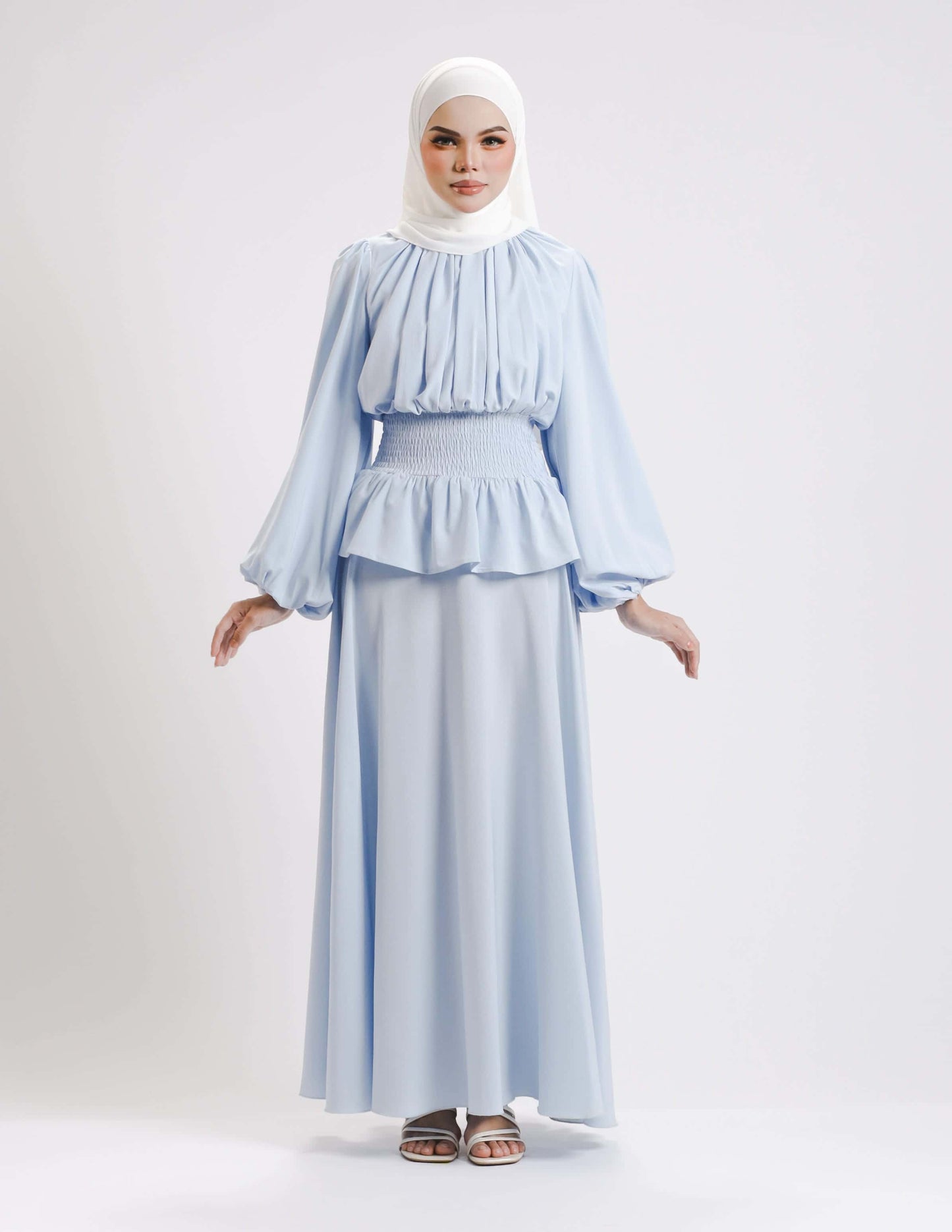 SIERRA DRESS - LONG (BABY BLUE)