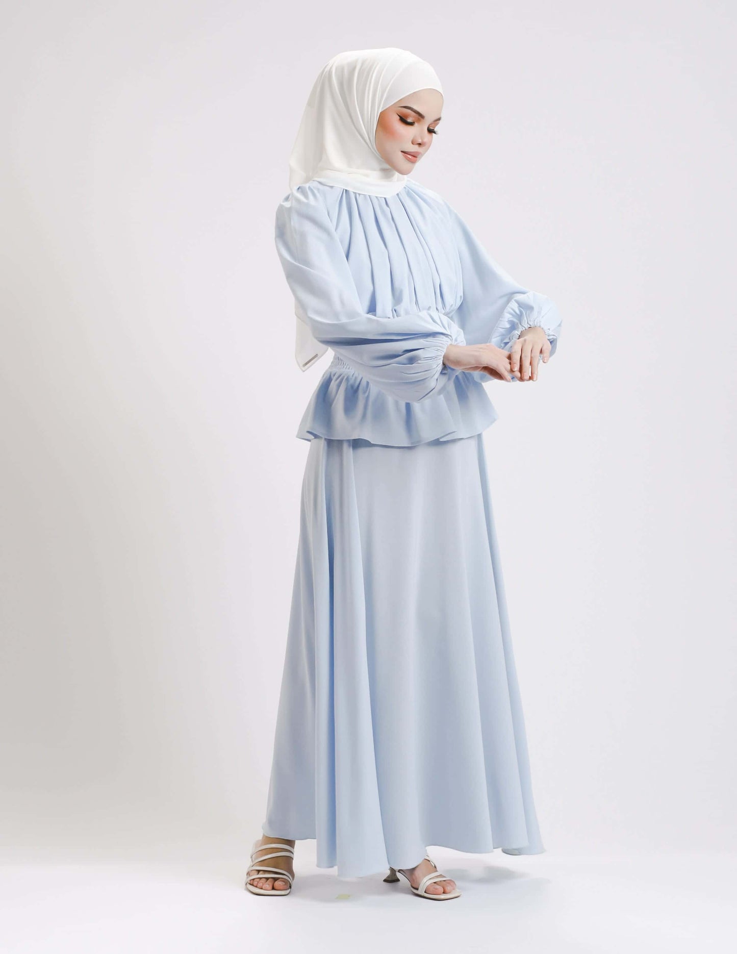 SIERRA DRESS - LONG (BABY BLUE)