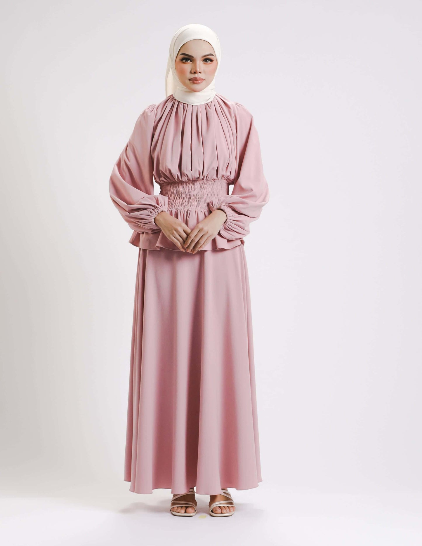 MINOR DEFECT SIERRA DRESS - LONG (DUSTY PINK)