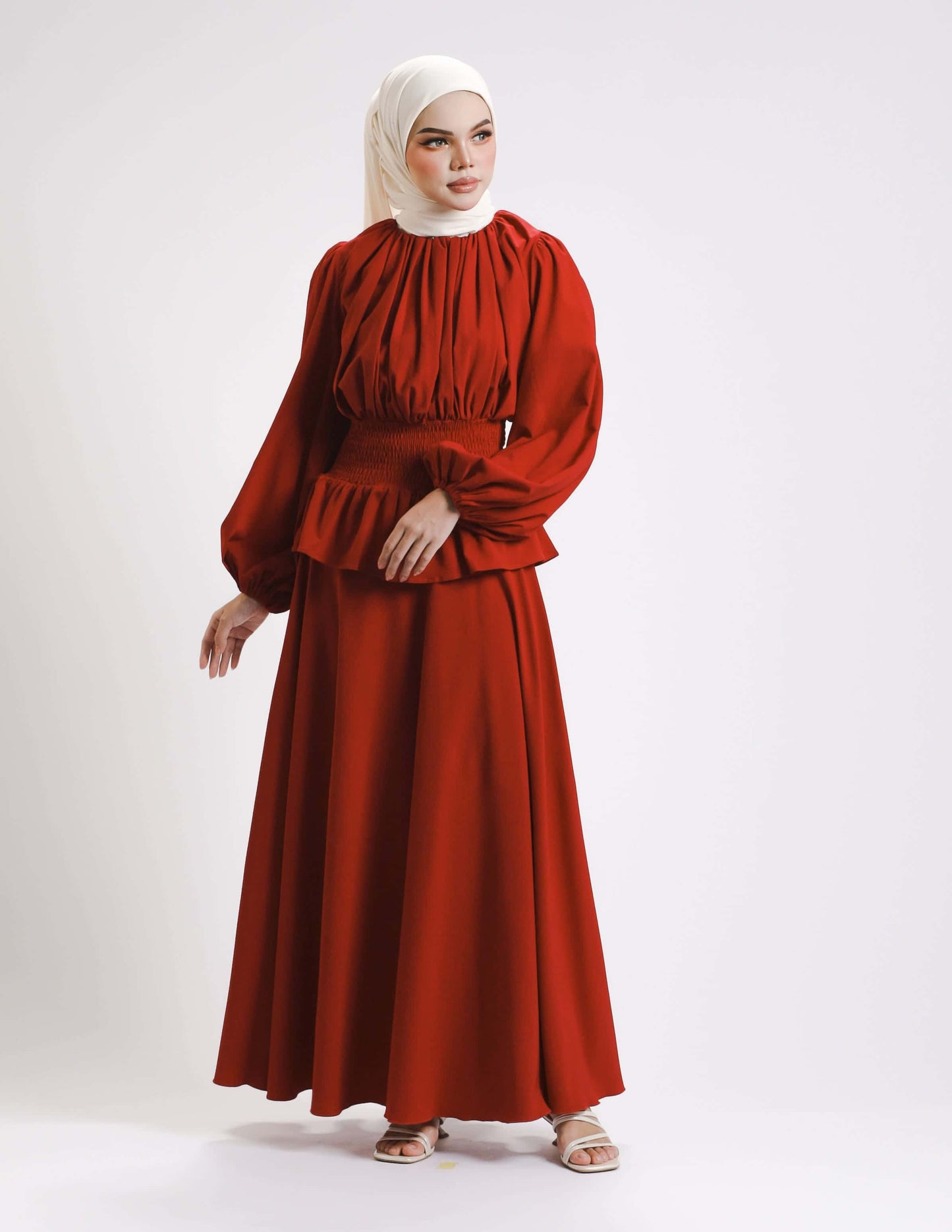 SIERRA DRESS - LONG (RED CHERRY)