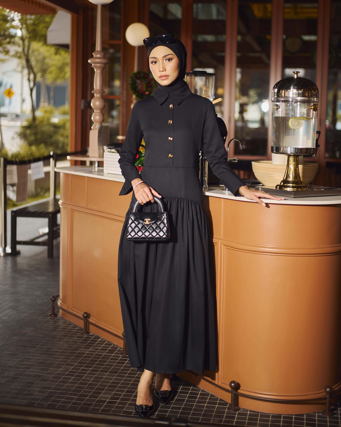 TUNIC TIERED DRESS (BLACK)