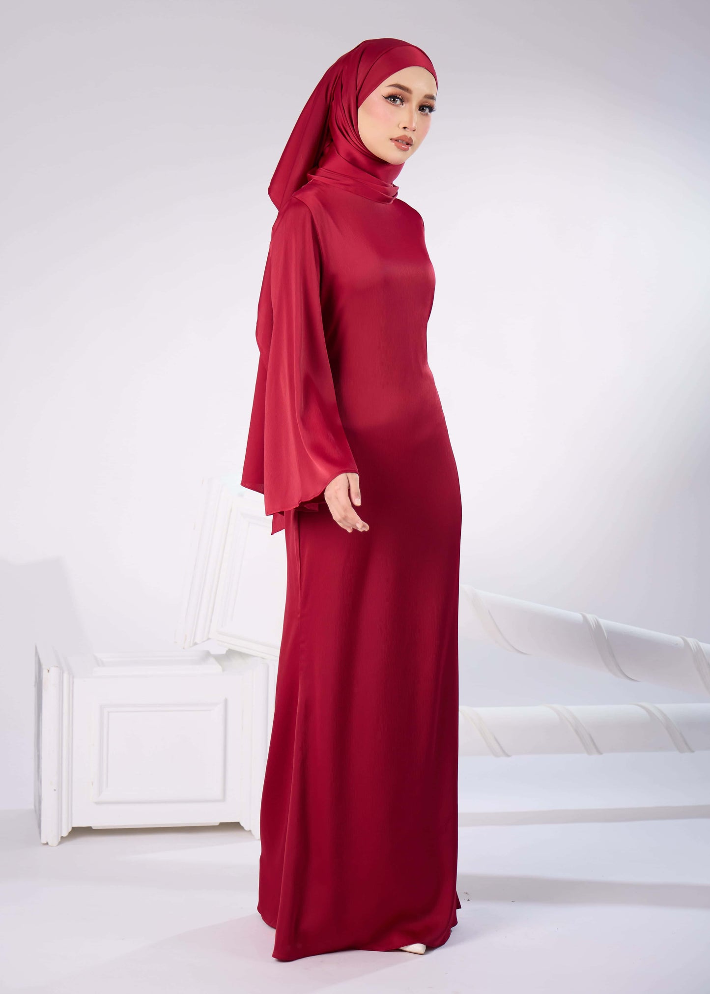 ELAINE LONG DRESS (RED)