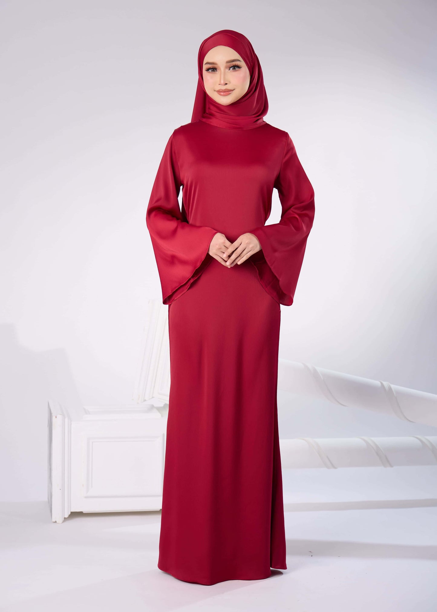 ELAINE LONG DRESS (RED)