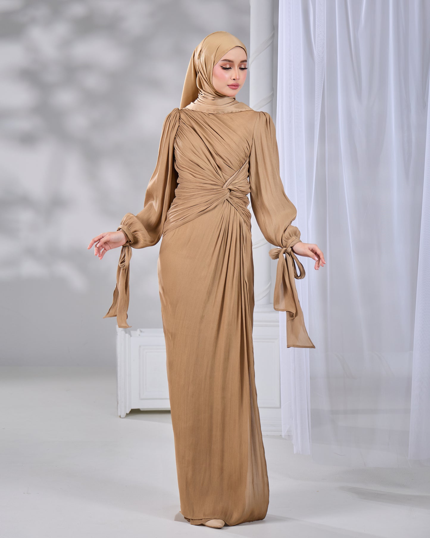 MAHRA DRESS (KHAKI)