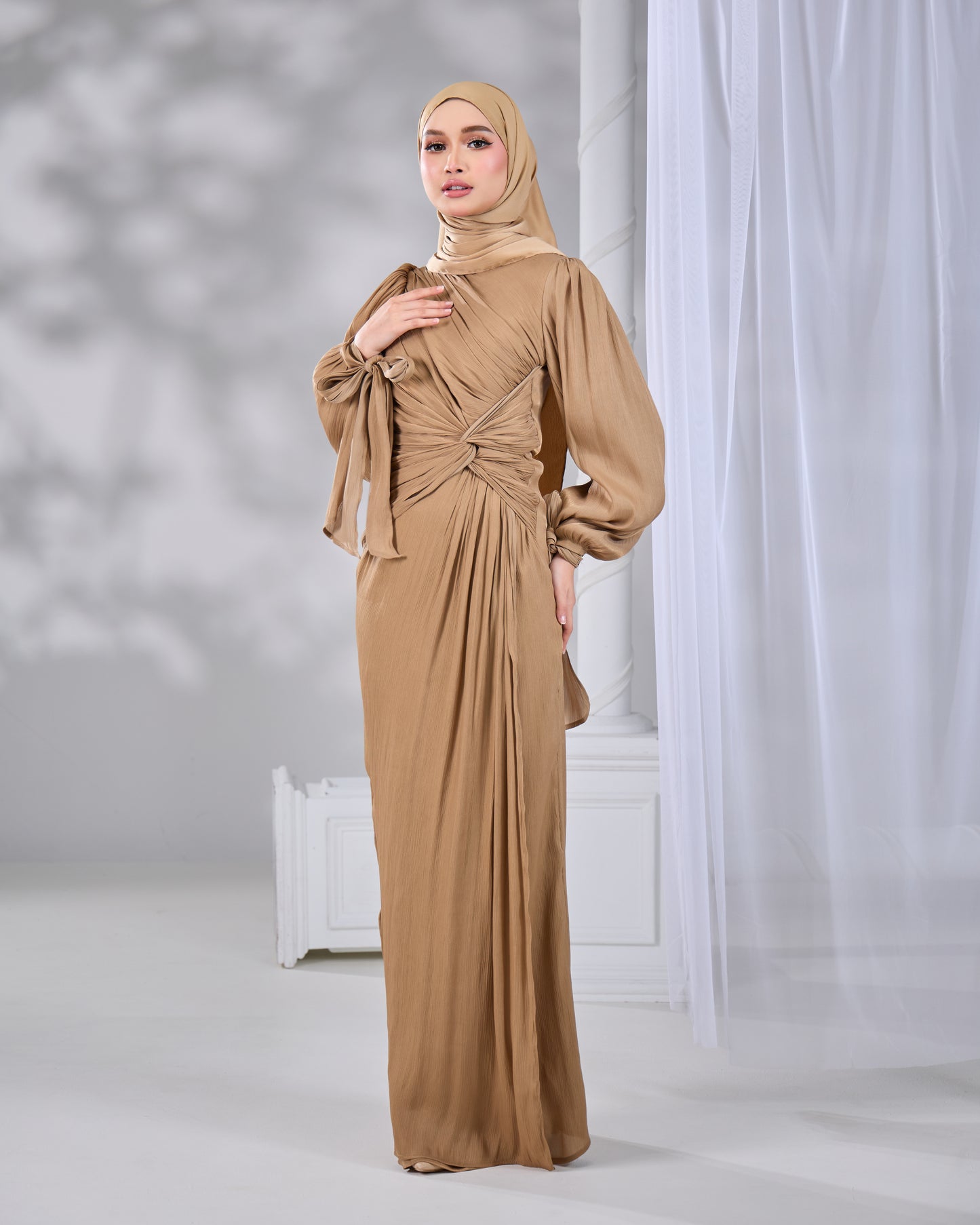 MAHRA DRESS (KHAKI)