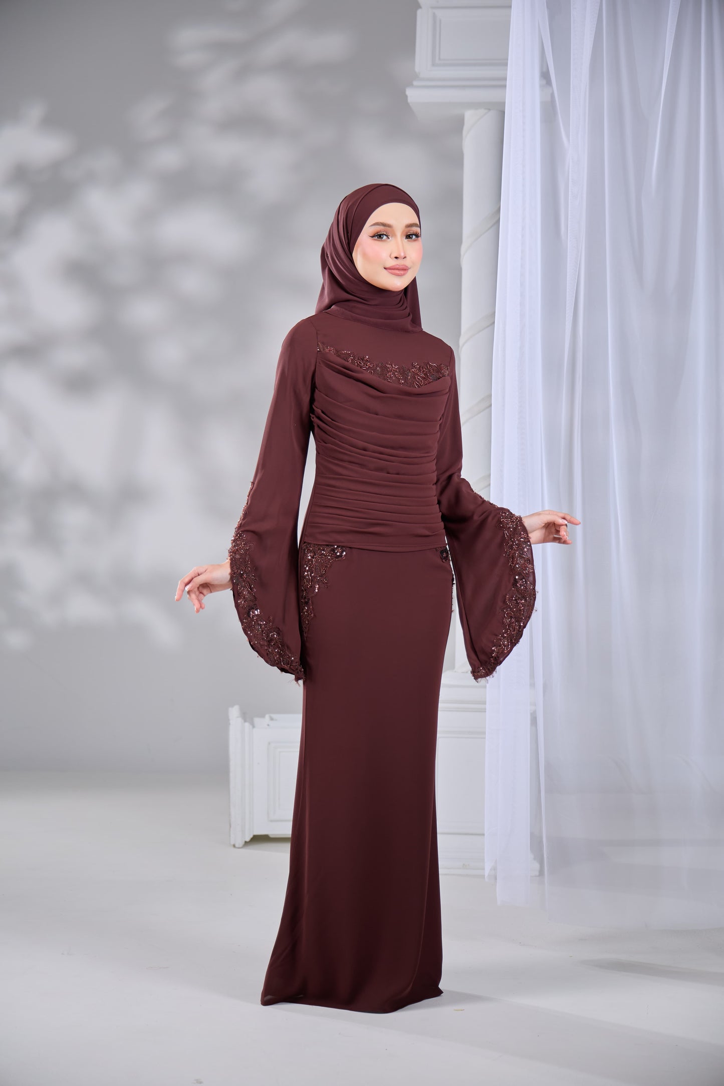 SABRENA DRESS (RICH BROWN)