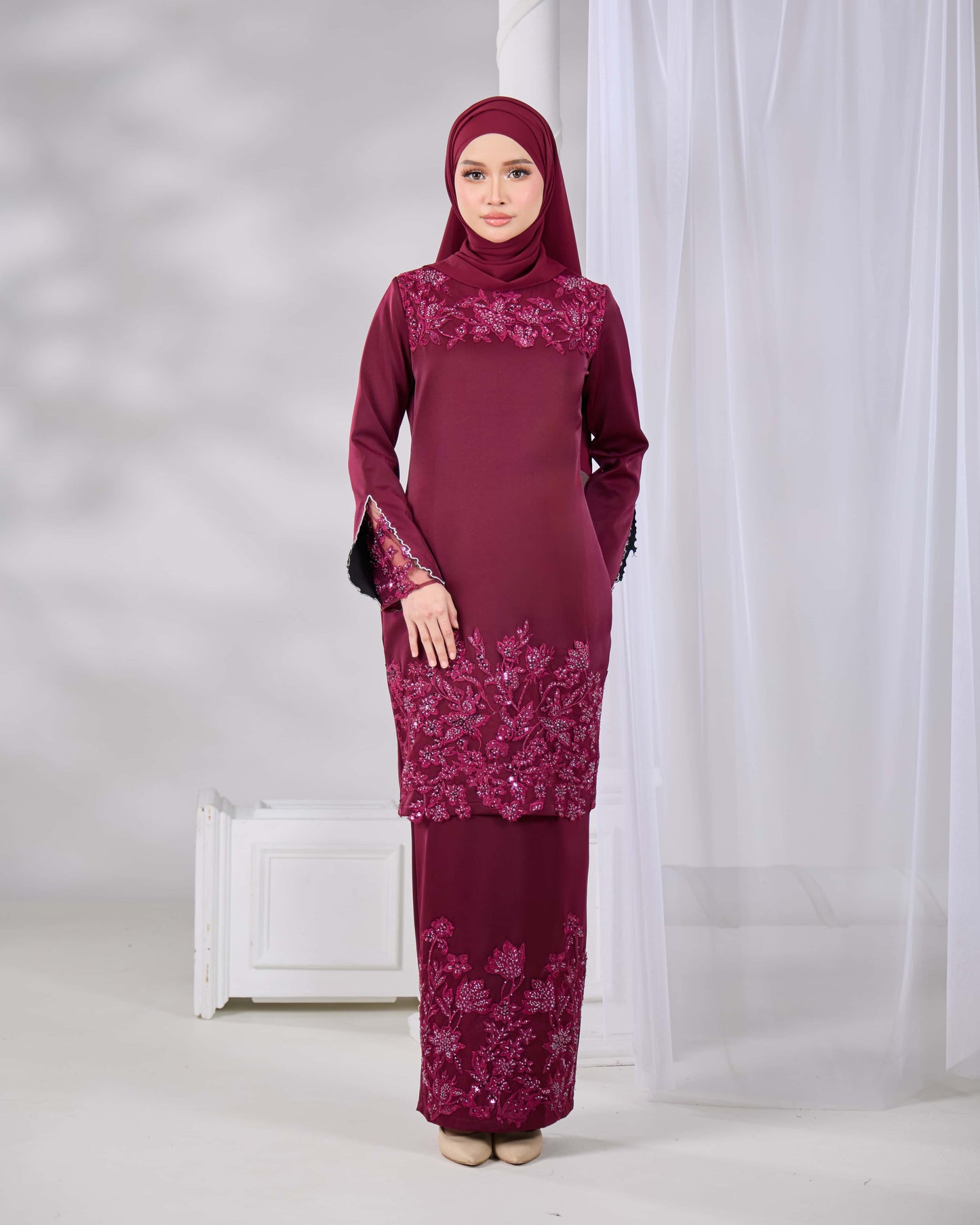 KHAYRA KURUNG (BURGUNDY)