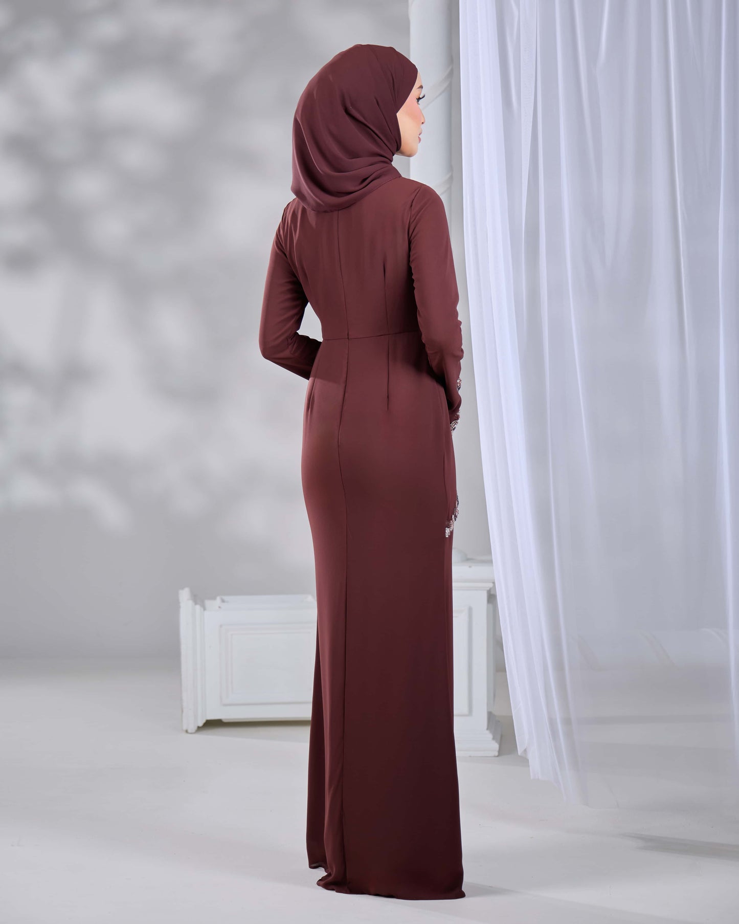 MINOR DEFECT RAISSA DRESS (RICH BROWN)