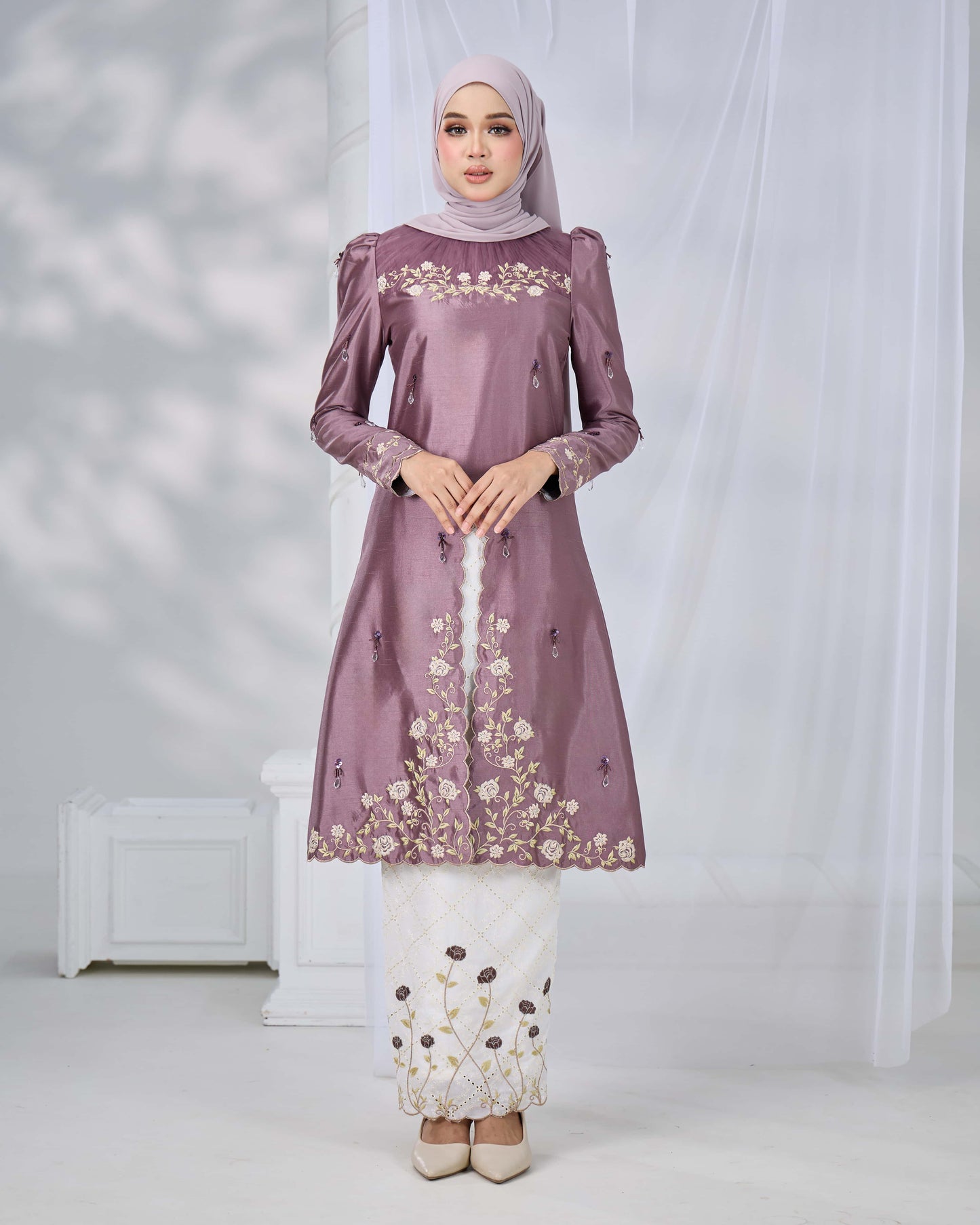 MINOR DEFECT NADRA KURUNG (DARK MAUVE)