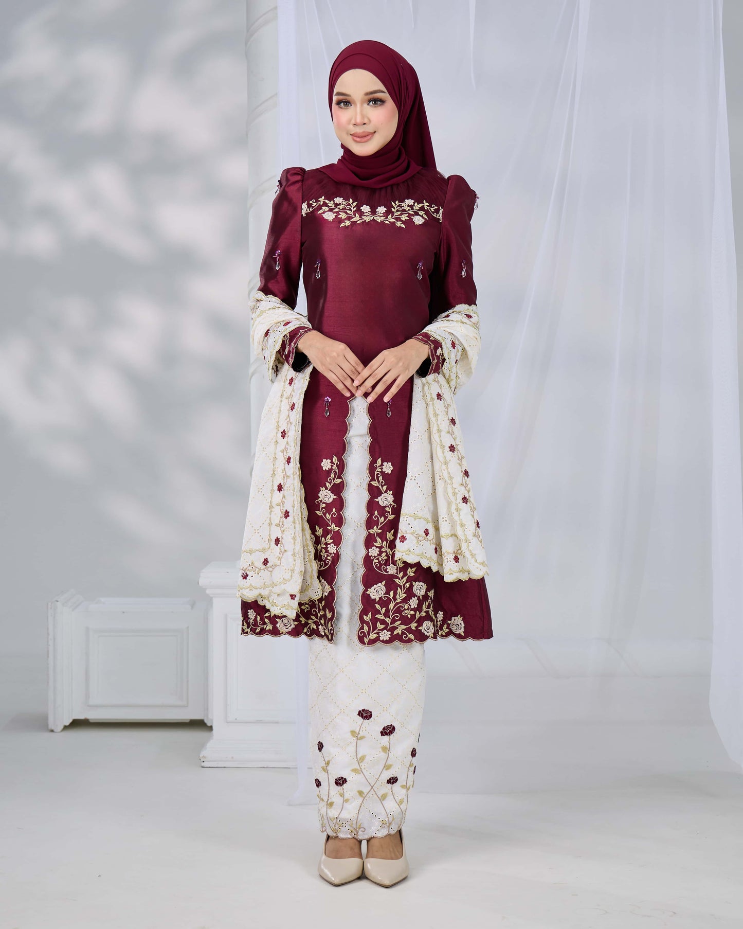 NADRA SELENDANG (BURGUNDY)