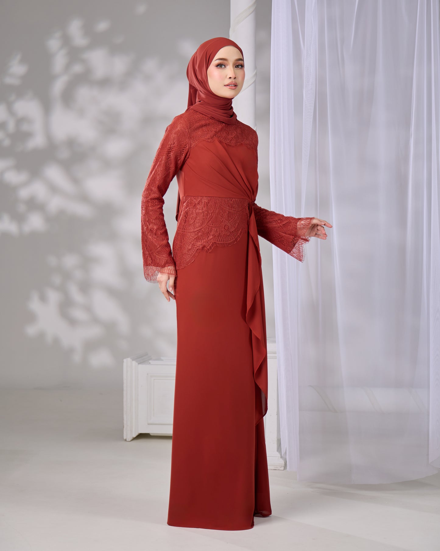 AZELINA DRESS (BRICK ORANGE)