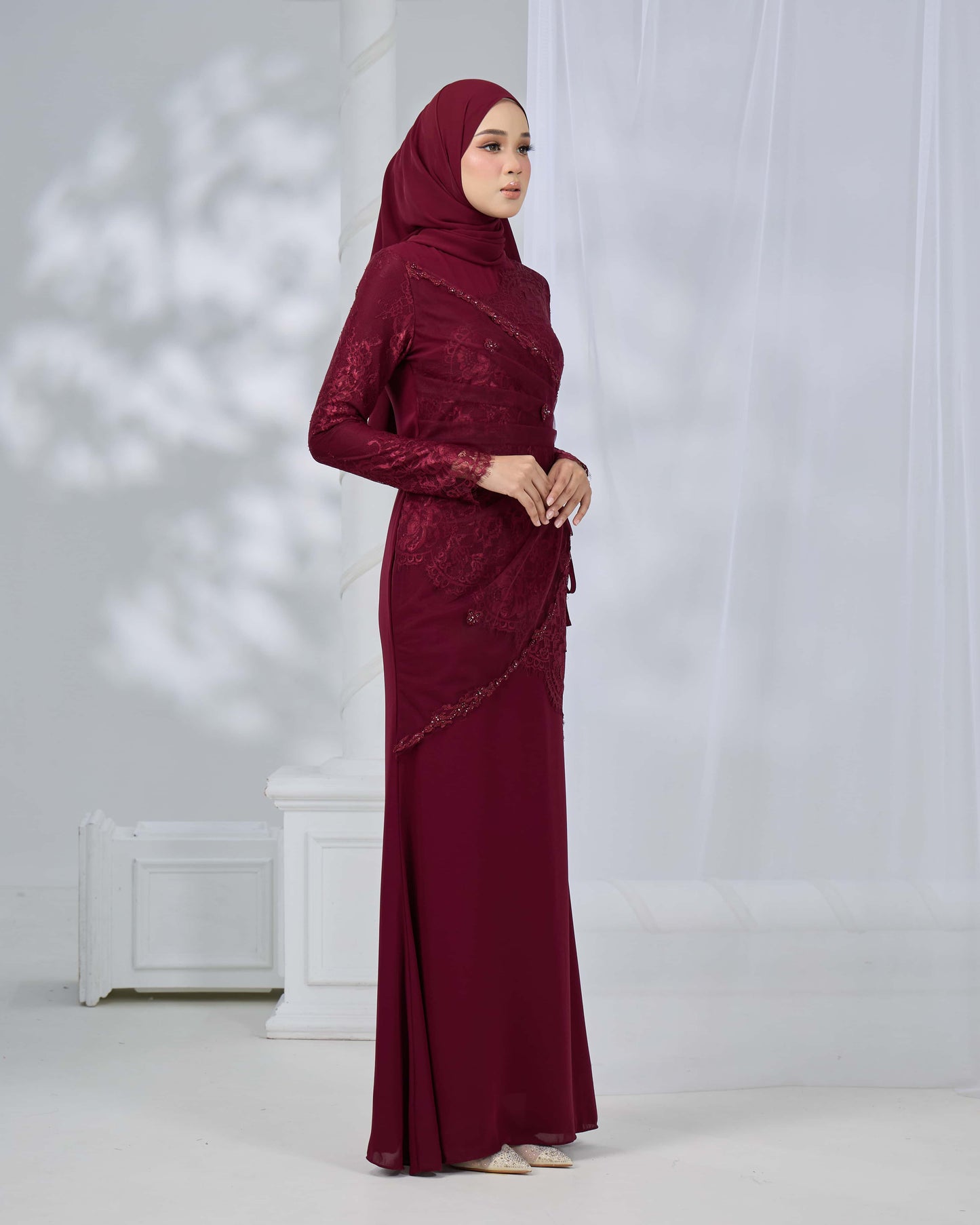 MINOR DEFECT ERISHYA DRESS (BURGUNDY)