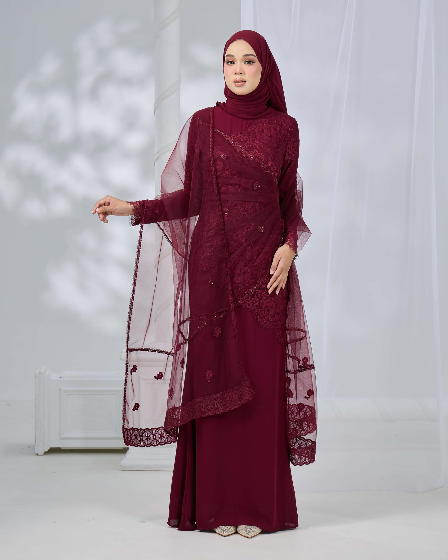 MINOR DEFECT ERISHYA DRESS (BURGUNDY)