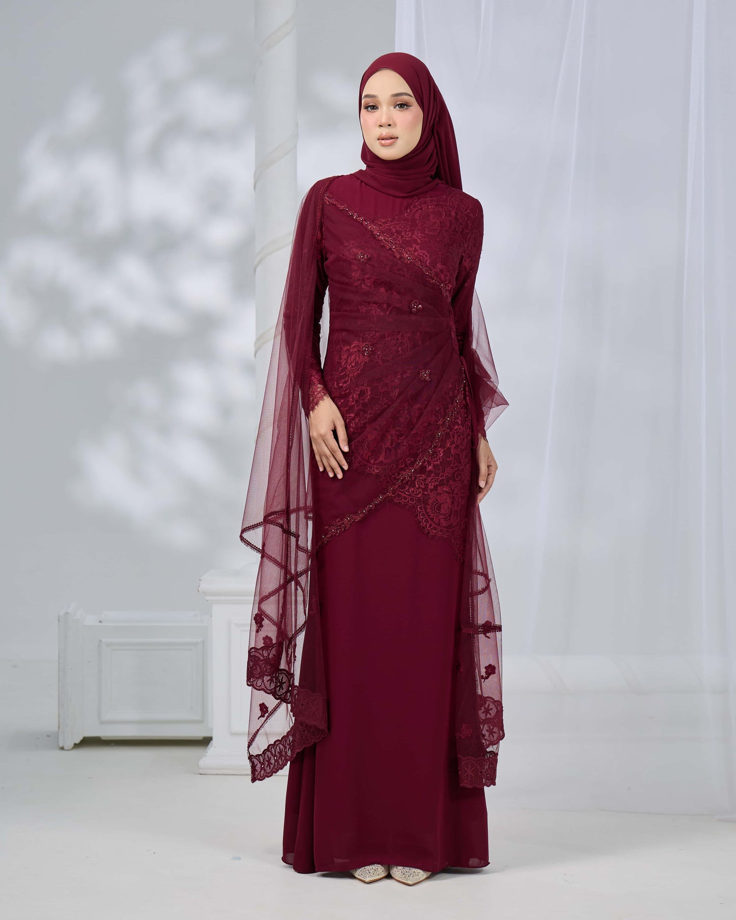 MINOR DEFECT ERISHYA DRESS (BURGUNDY)