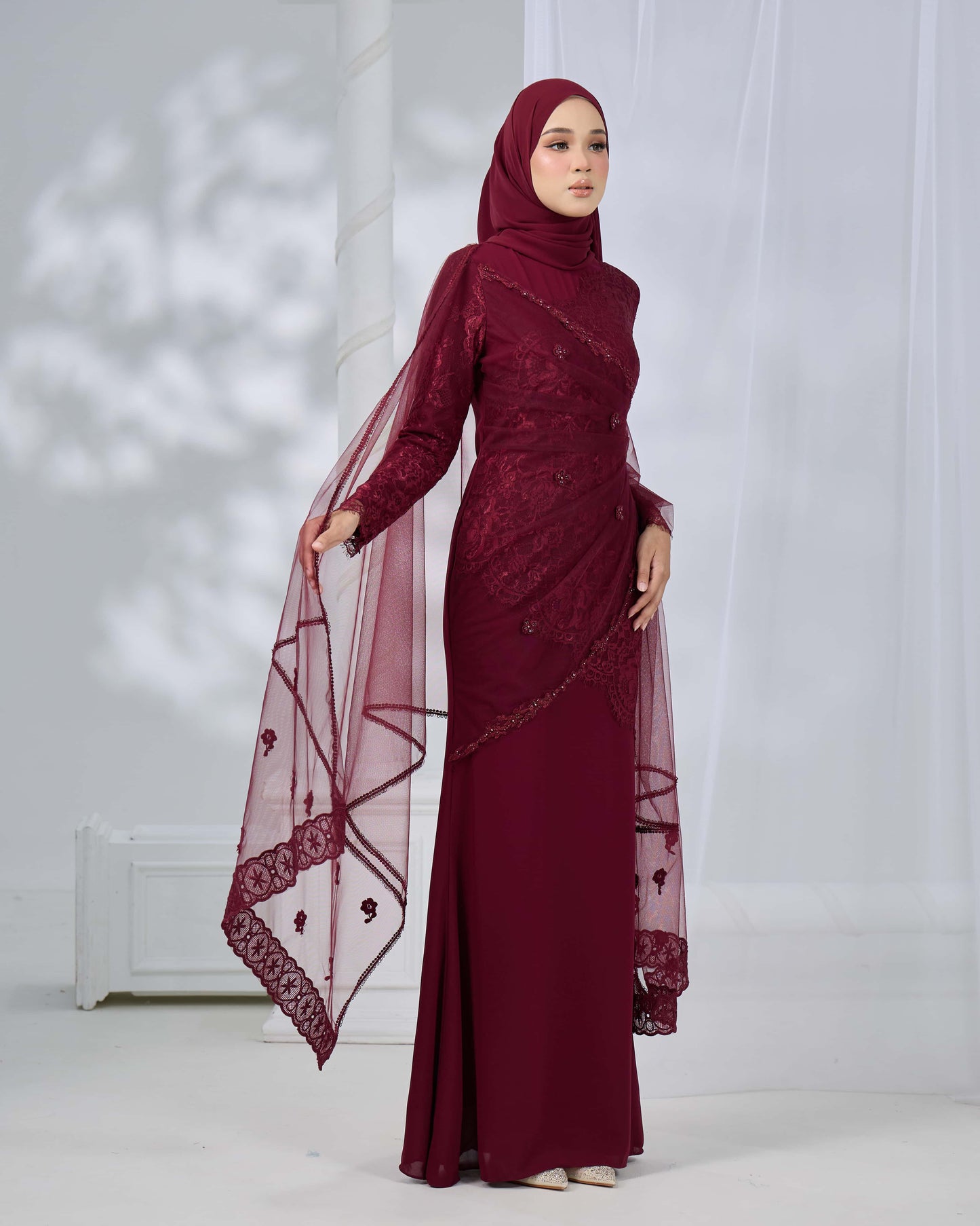 MINOR DEFECT ERISHYA DRESS (BURGUNDY)