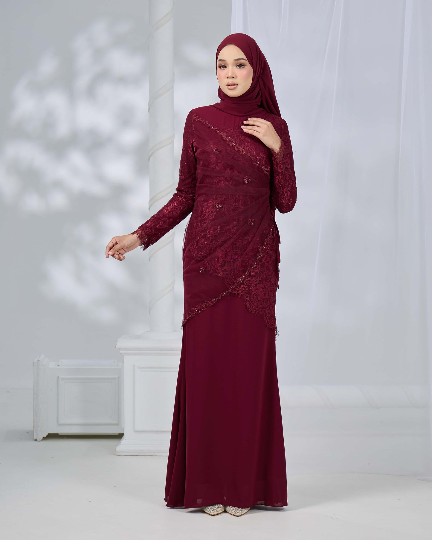 MINOR DEFECT ERISHYA DRESS (BURGUNDY)