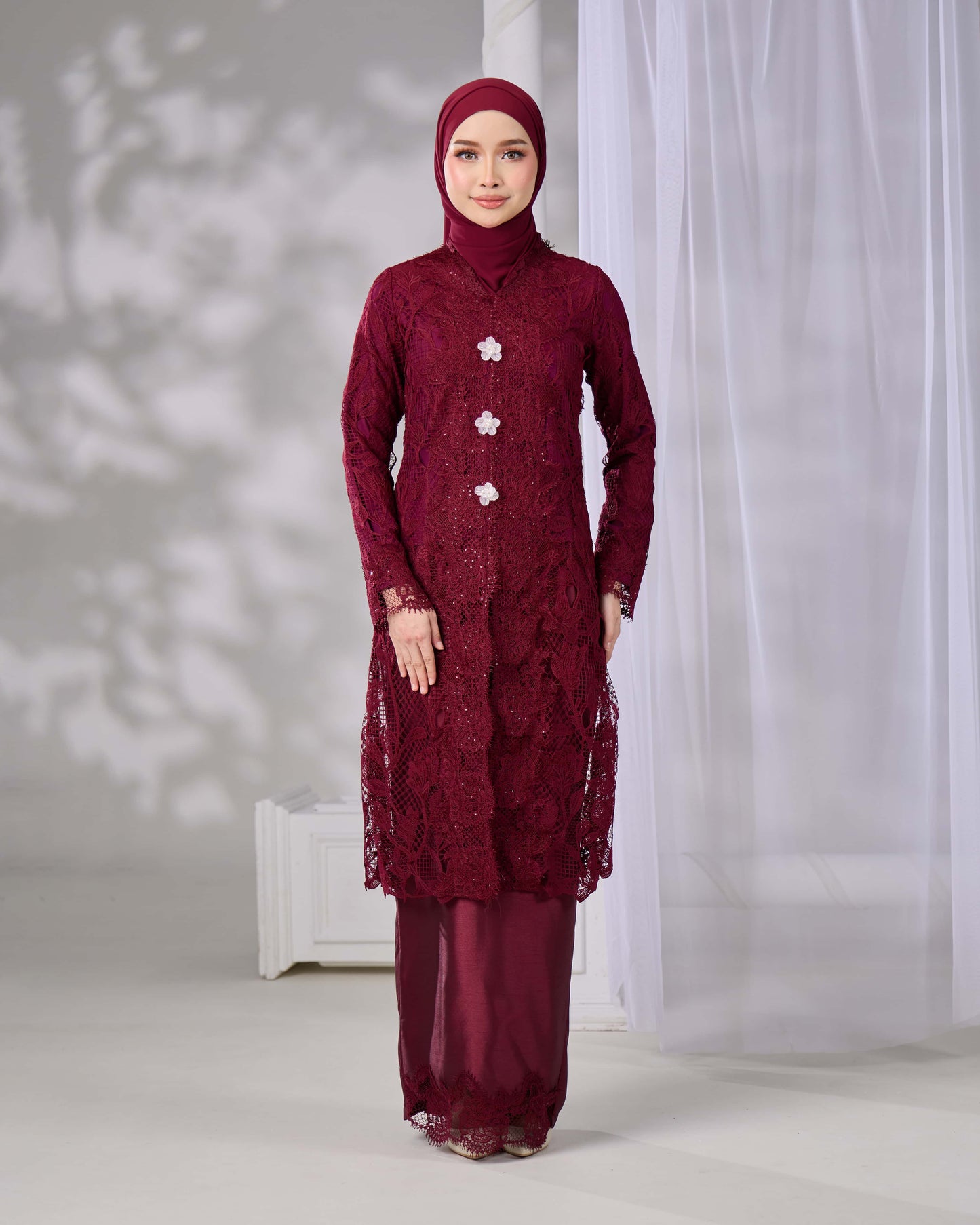 MINOR DEFECT QAIRINA KURUNG (BURGUNDY)