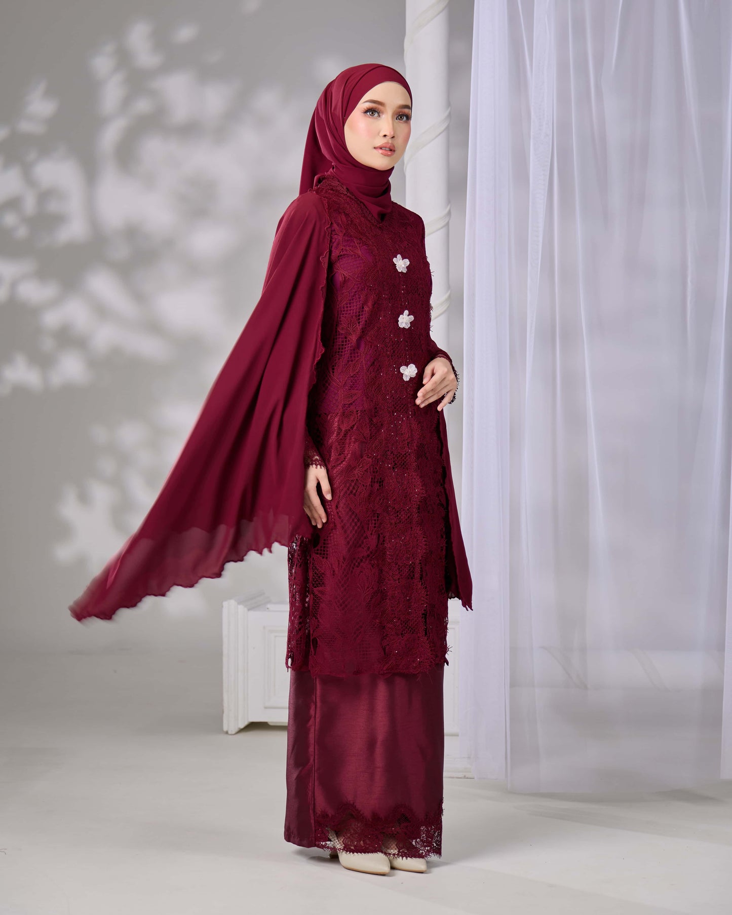 MINOR DEFECT QAIRINA KURUNG (BURGUNDY)