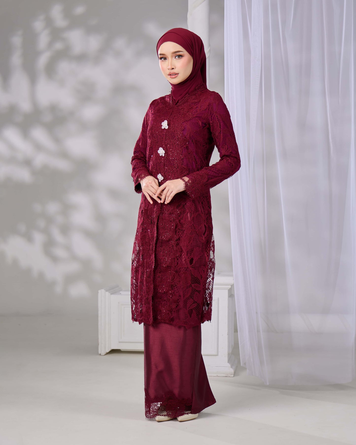 MINOR DEFECT QAIRINA KURUNG (BURGUNDY)
