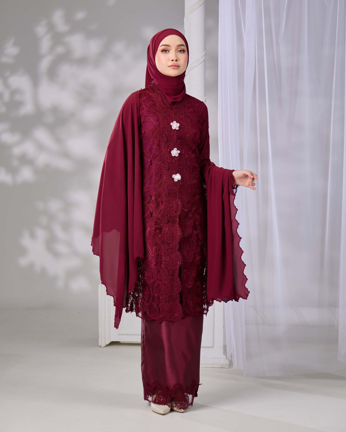 MINOR DEFECT QAIRINA KURUNG (BURGUNDY)
