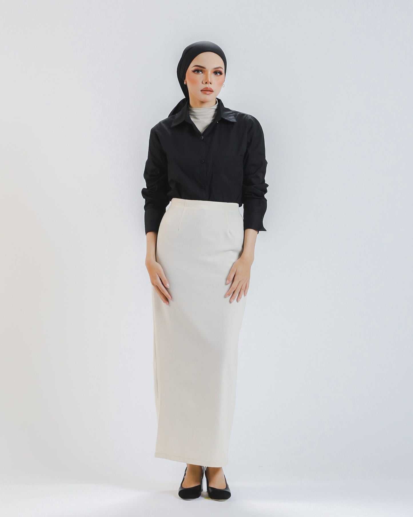 TRACY PENCIL SKIRT (WHITE)