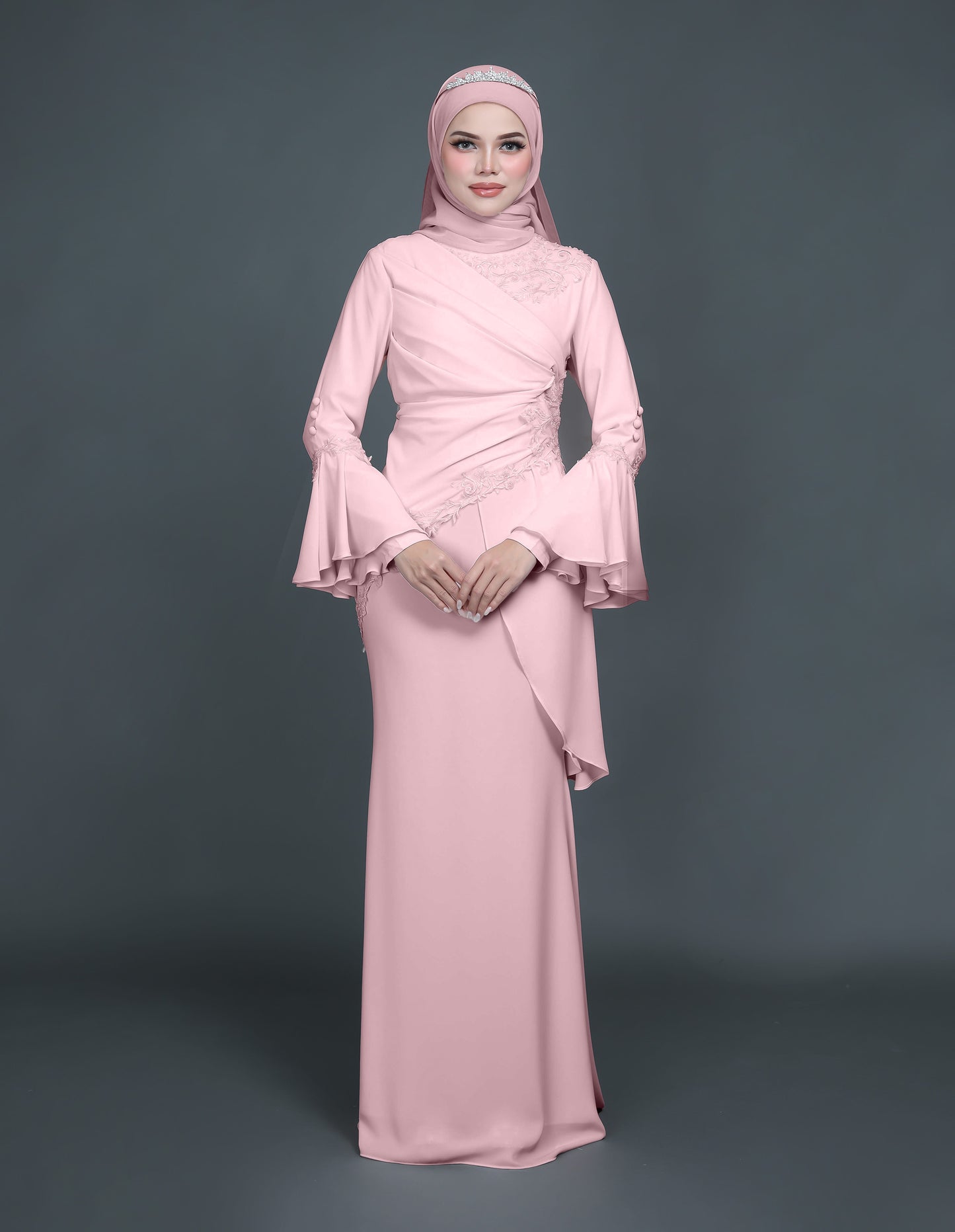 TRISYA DRESS (DUSTY PINK)