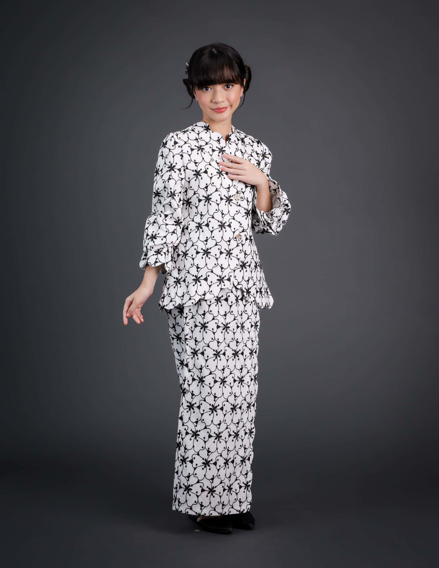WARDIYA KURUNG KIDS (OFF WHITE)