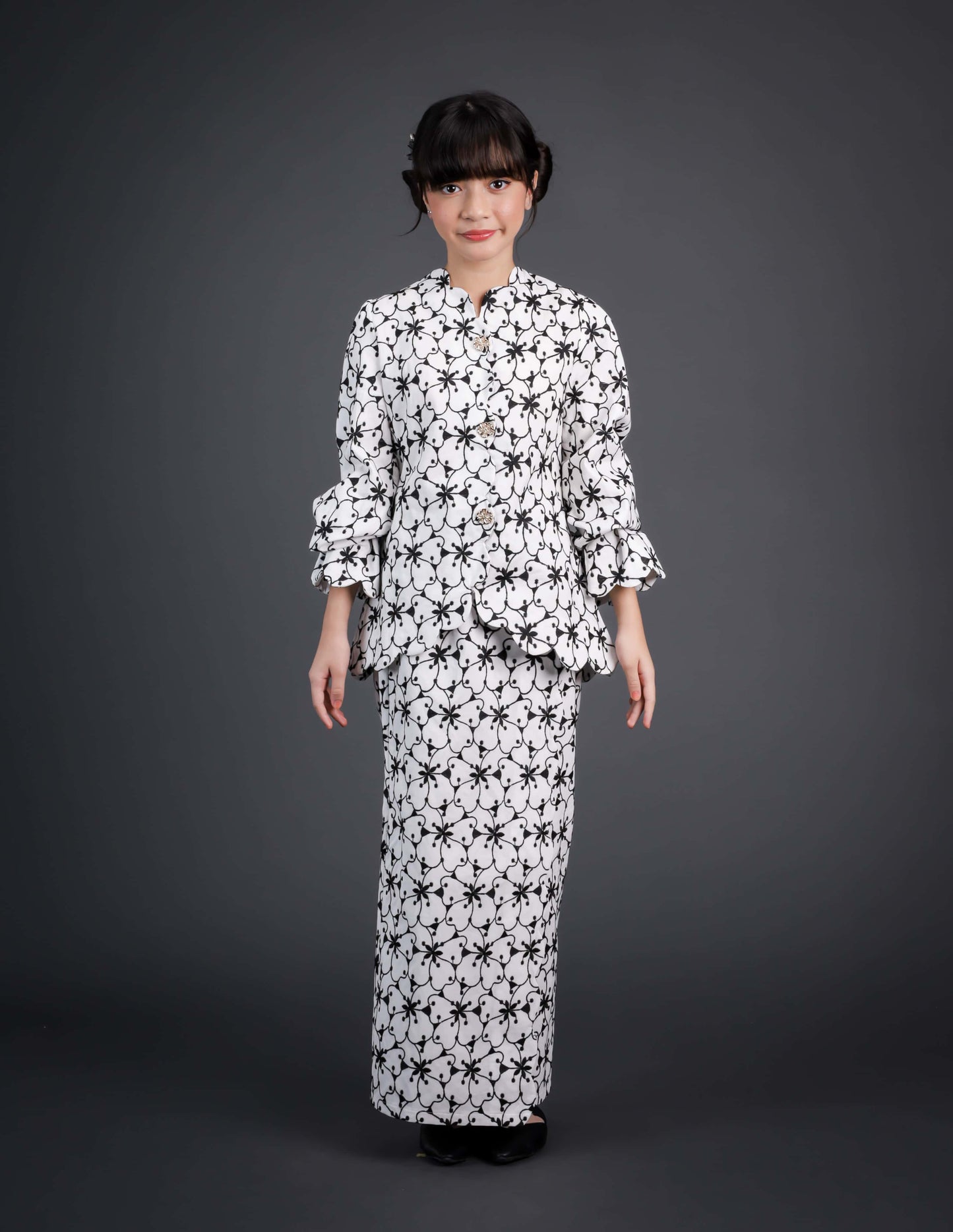 WARDIYA KURUNG KIDS (OFF WHITE)
