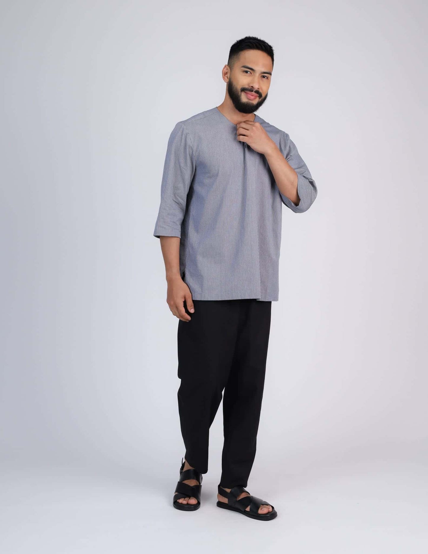 ZAFAR KURTA (BLACK)