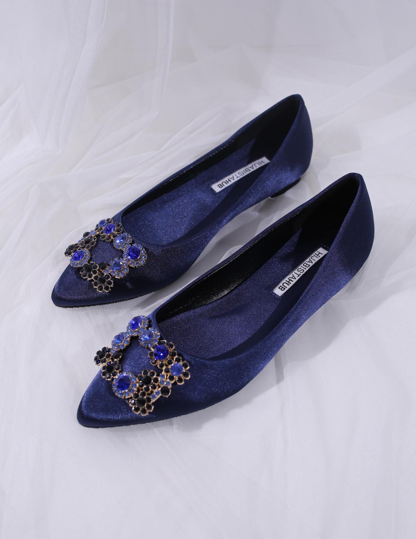 MINOR DEFECT LYNDA FLAT SHOES (NAVY BLUE)