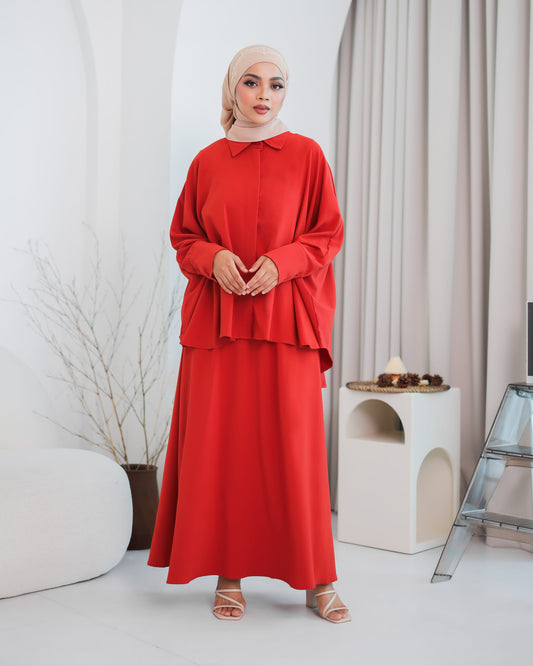 TRIANNA DRESS (BRICK)