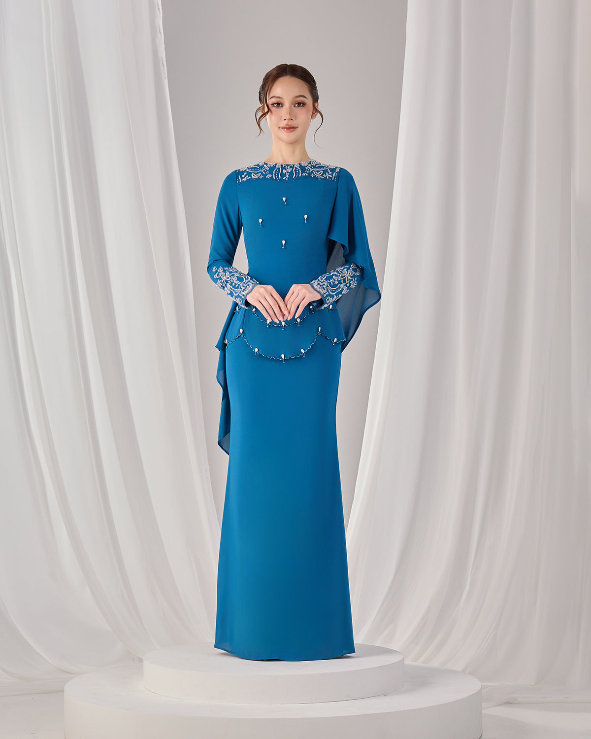 ZAYRA DRESS (TEAL BLUE)